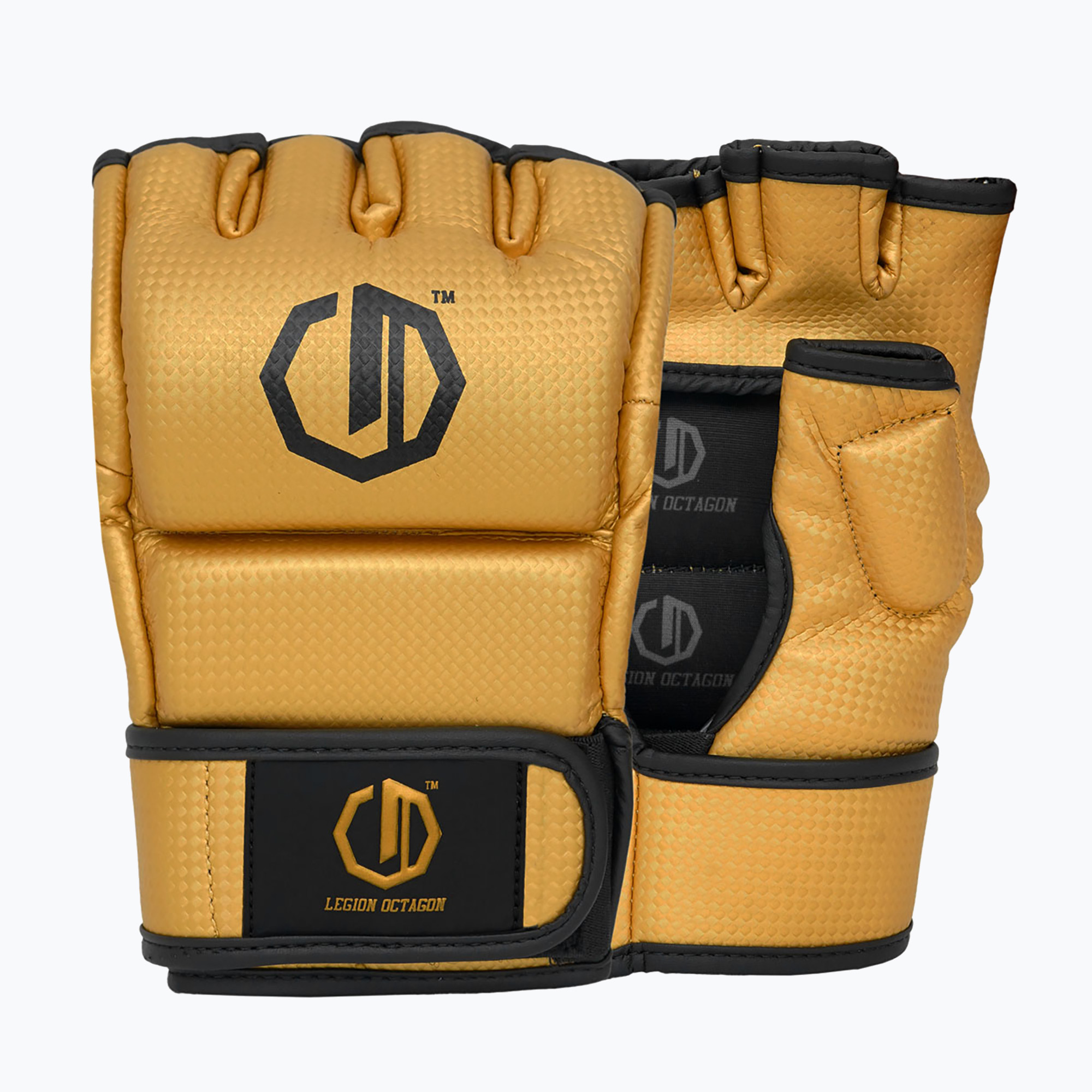 Rękawice grapplingowe Octagon Legion Kevlar MMA gold