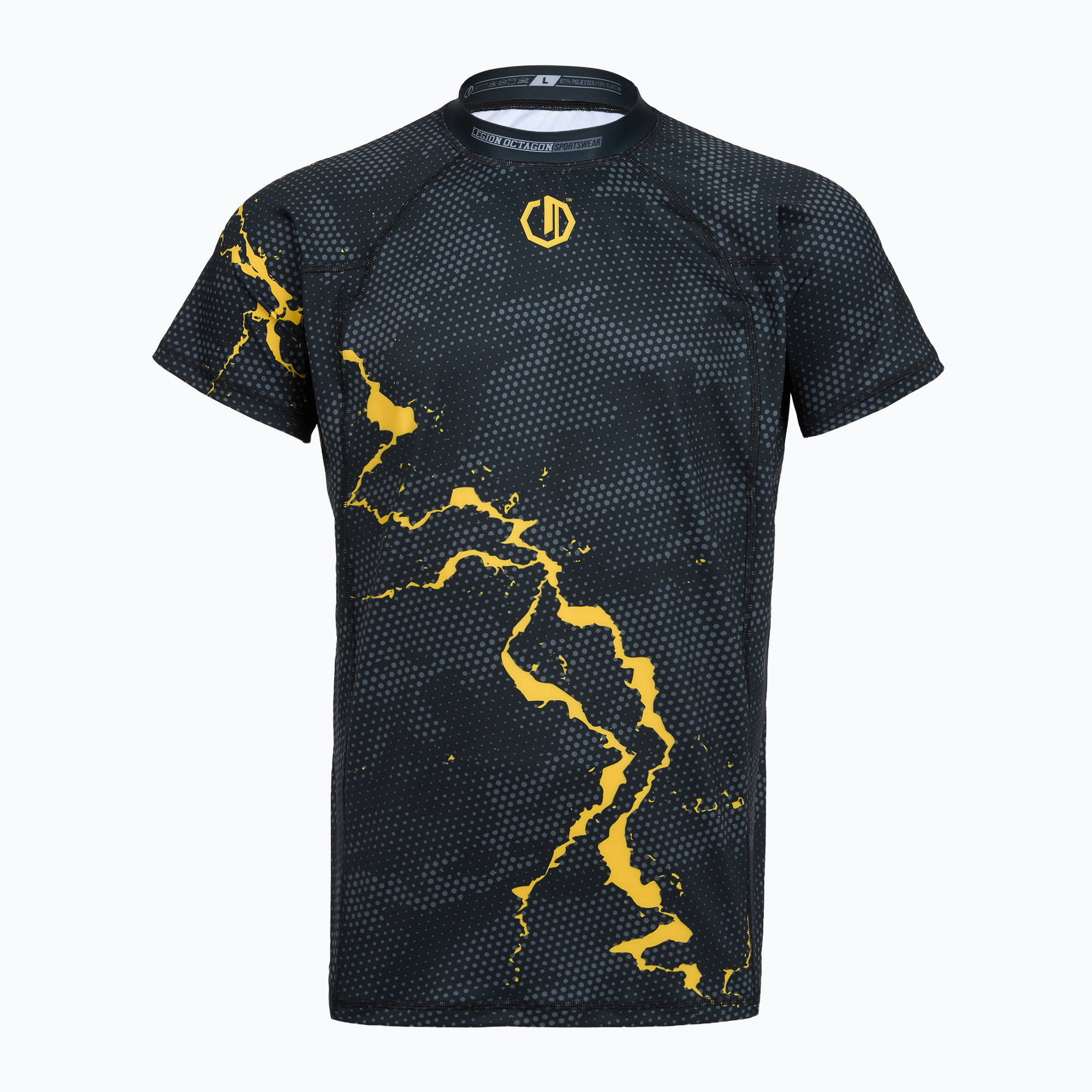 Rashguard pentru bărbați Octagon Legion Premium black/yellow