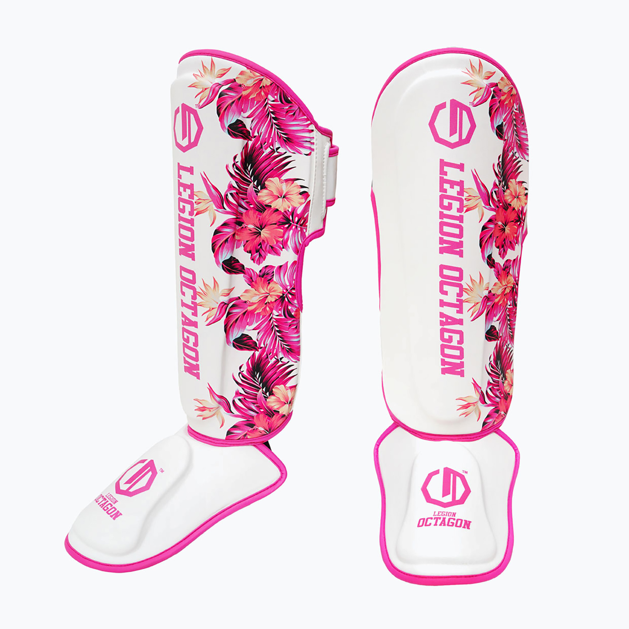 Протектори за пищял Octagon Legion Flower white/pink
