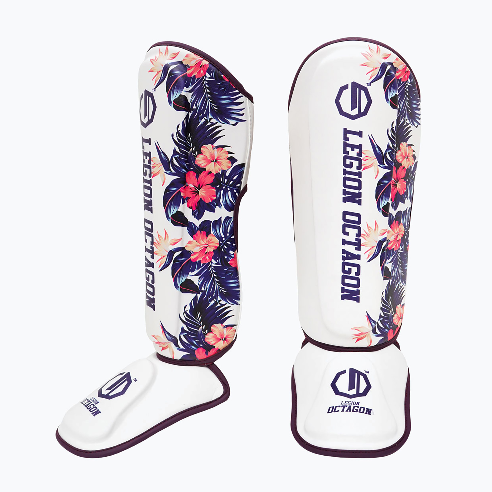 Протектори за пищял Octagon Legion Flower white/purple