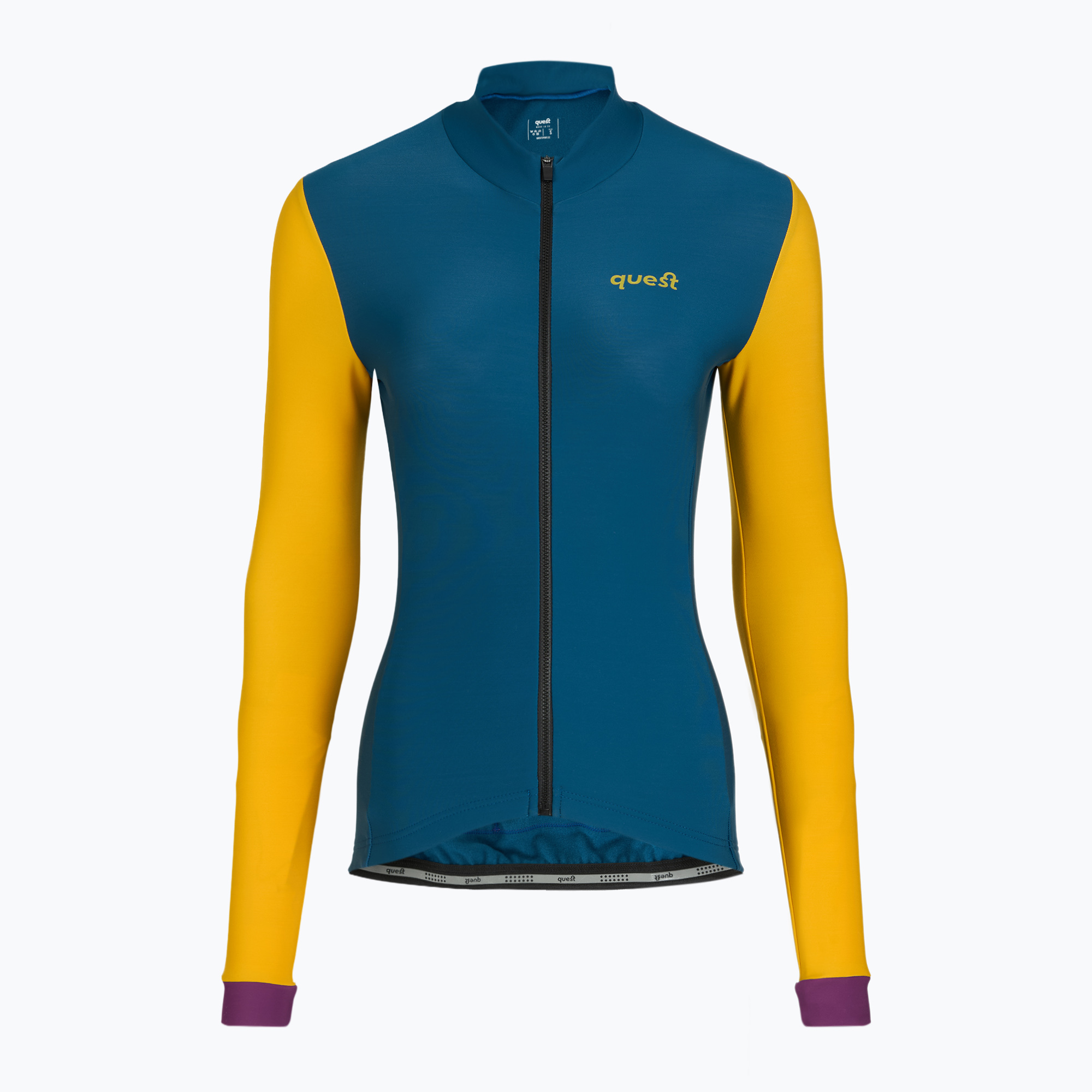 Дамски суитшърт за колоездене Quest Navigator green