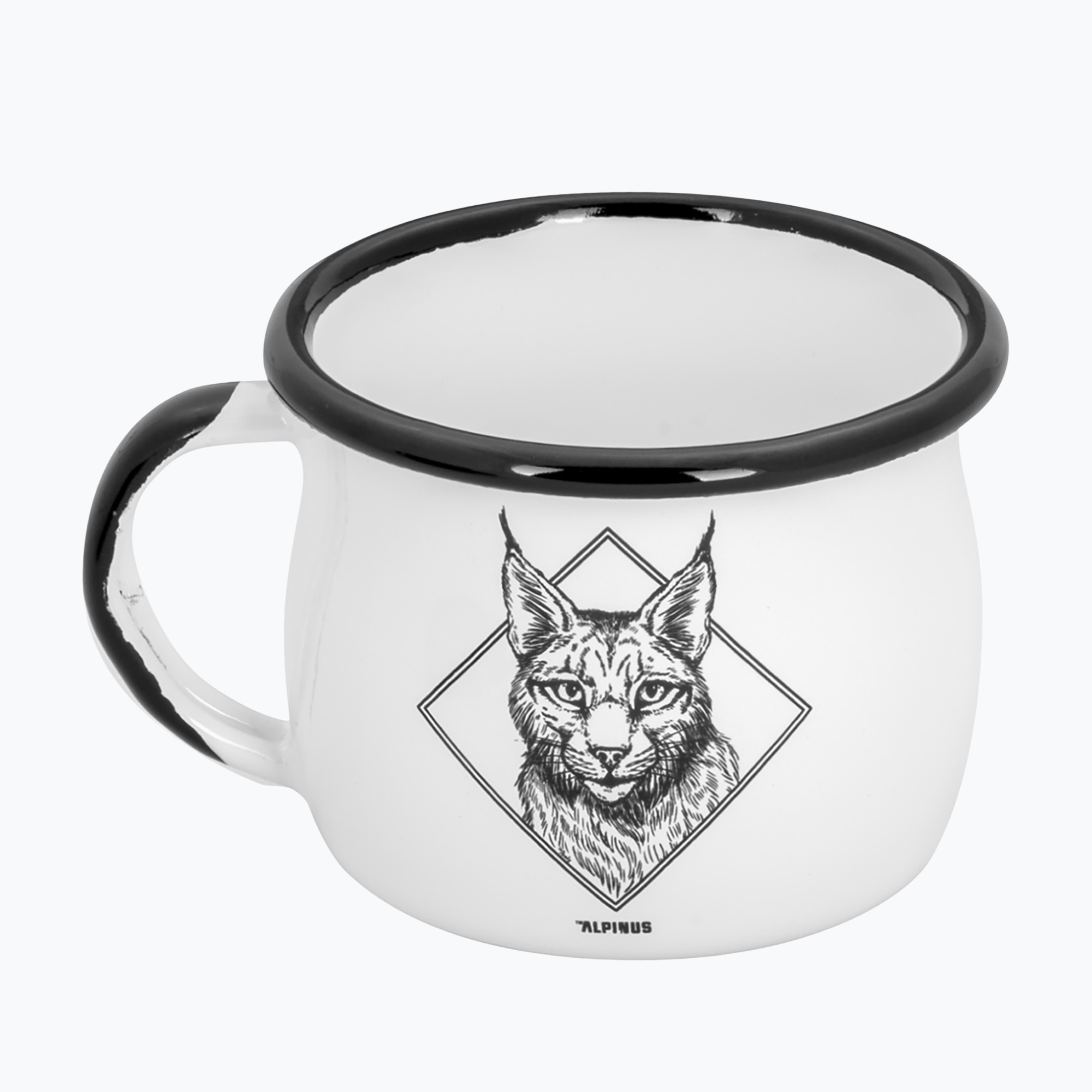 Туристическа чаша Alpinus Enamelled White Lynx