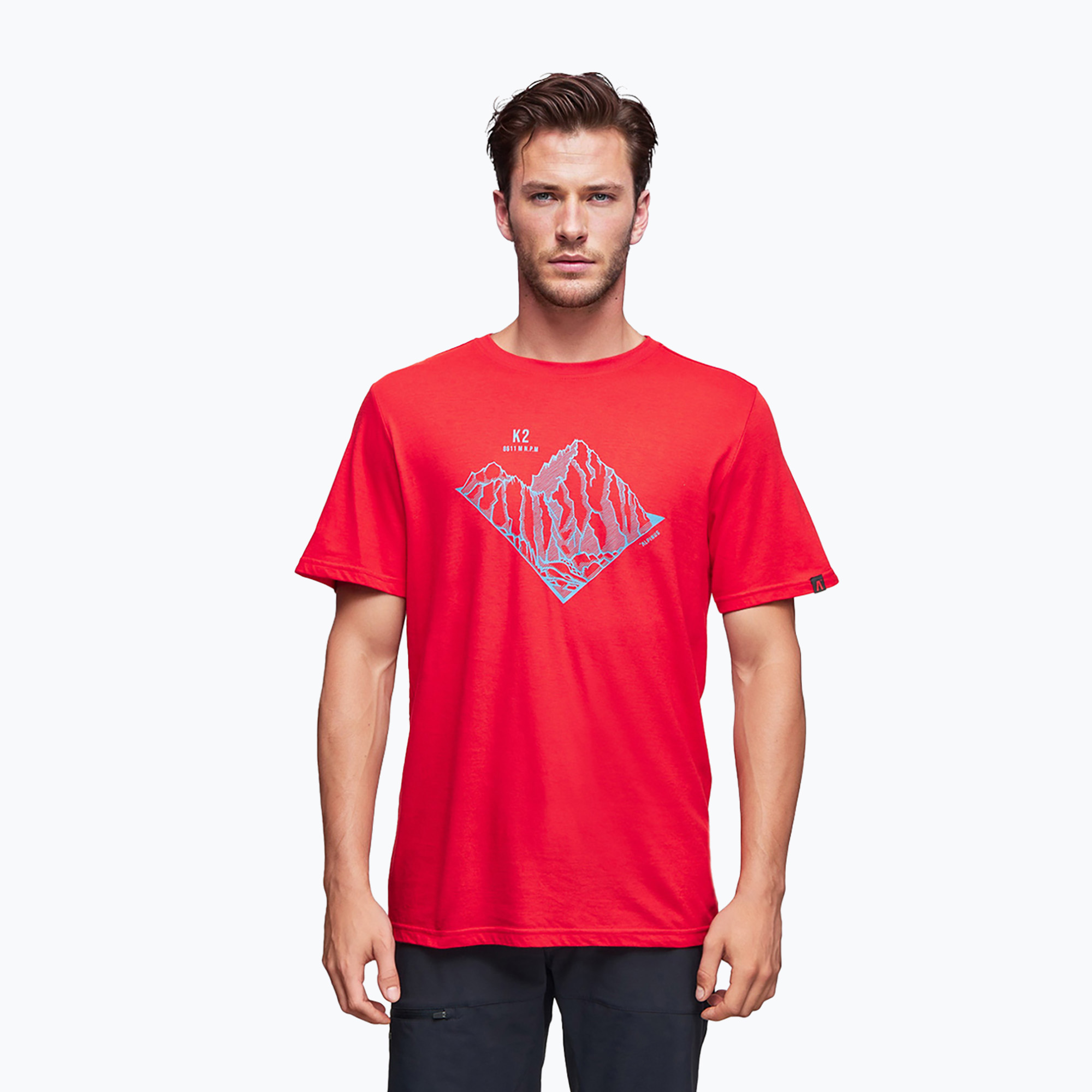 Maglietta Alpinus Skilbrum da uomo, rosso (S) (Skilbrum K20004)