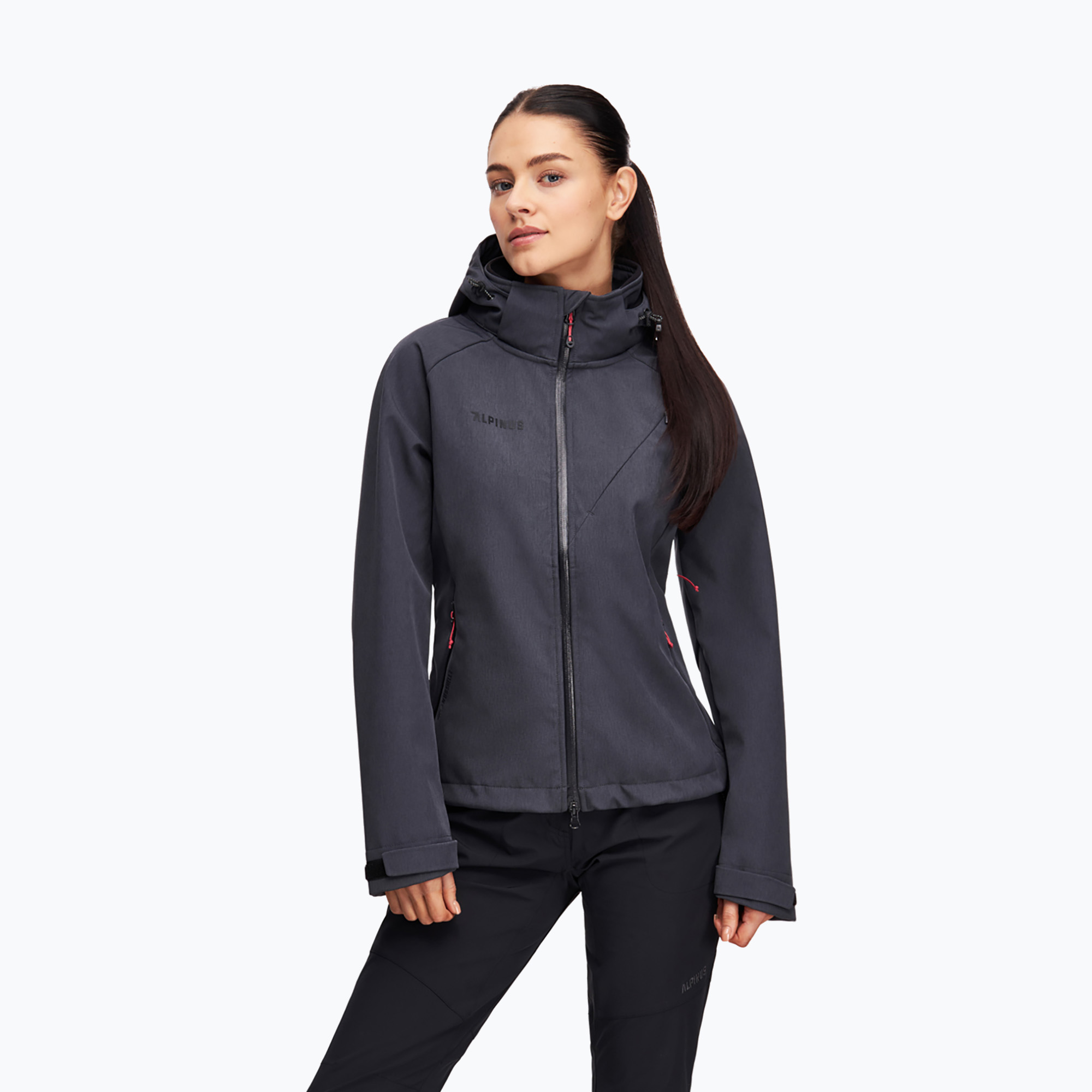 Kurtka softshell damska Alpinus Minthi grafitowy/czarny 
