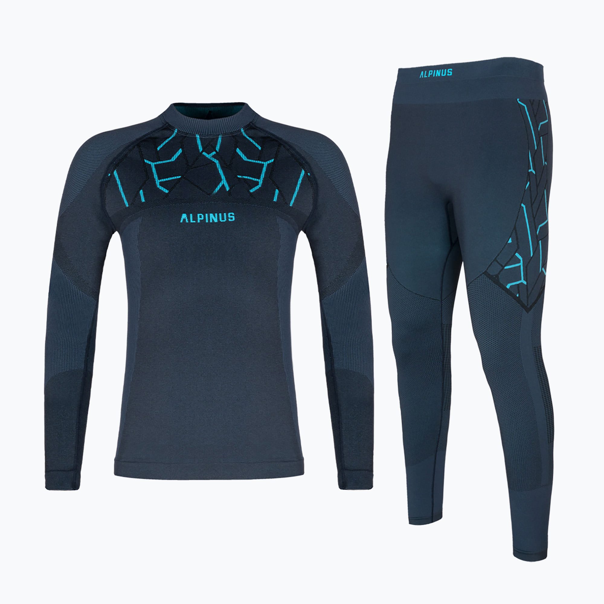 Set de lenjerie termoactivă pentru copii Alpinus Tactical Gausdal grafit/albastru