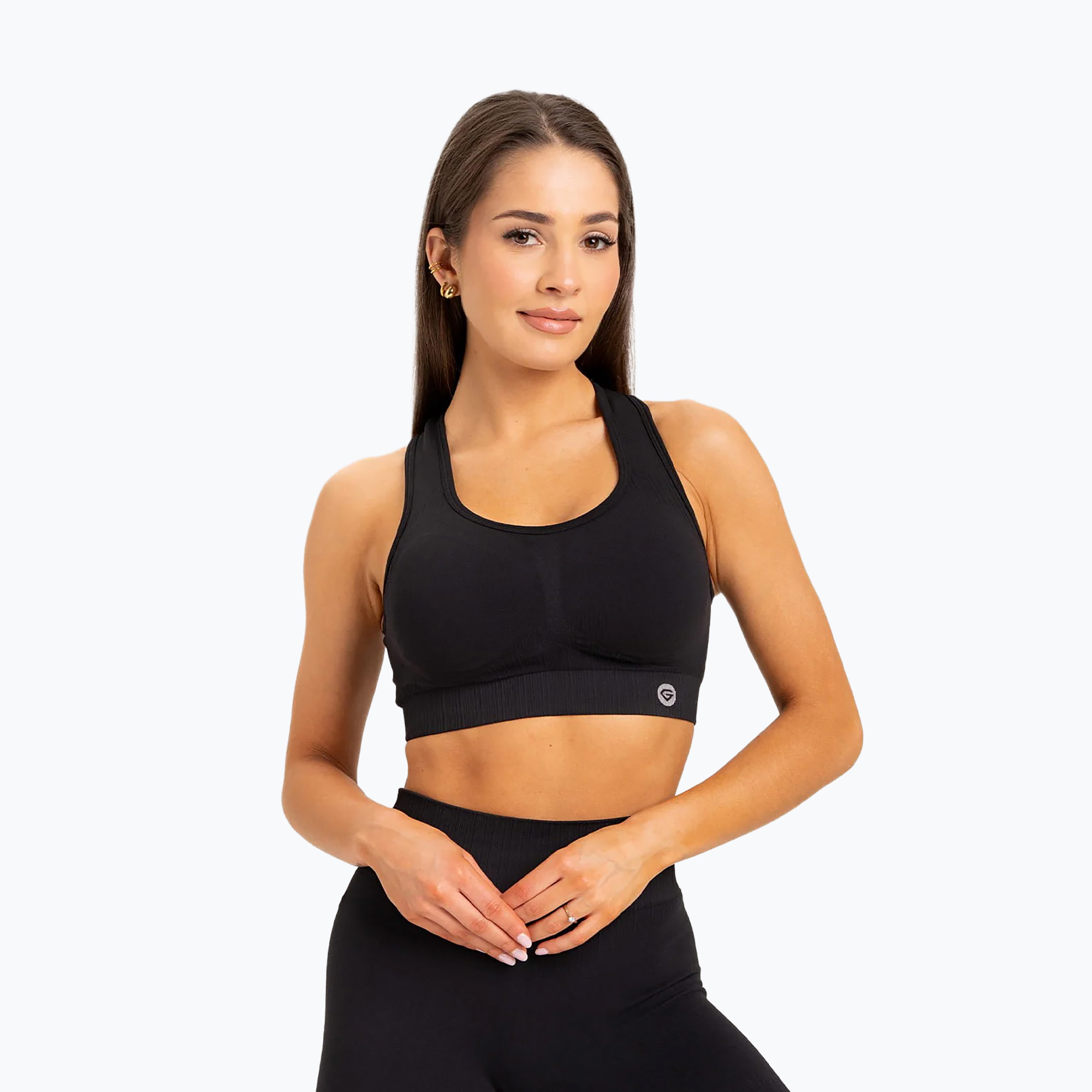 Gym Glamour push up fitness podprsenka čierna 319