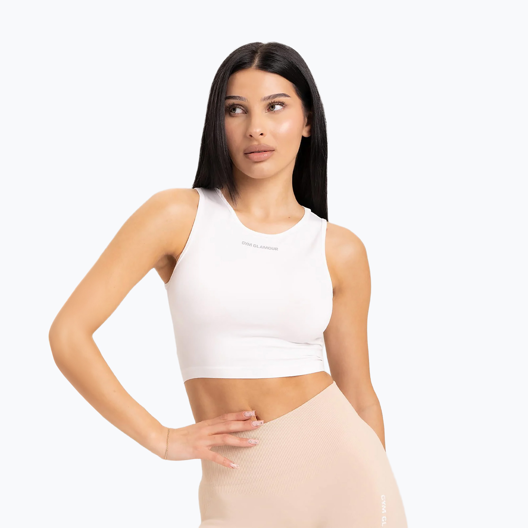 Maieu de antrenament pentru femei Gym Glamour Legat White 441