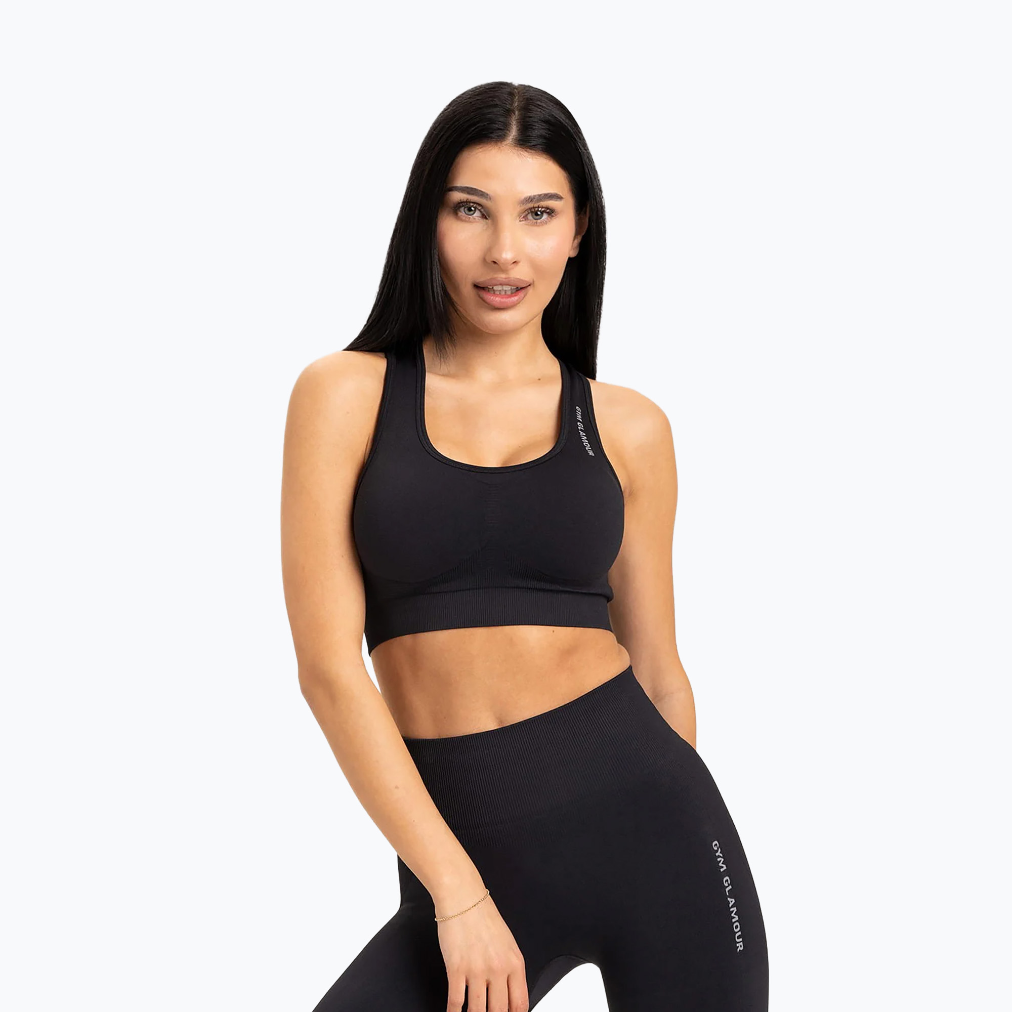 Biustonosz treningowy Gym Glamour Compress black