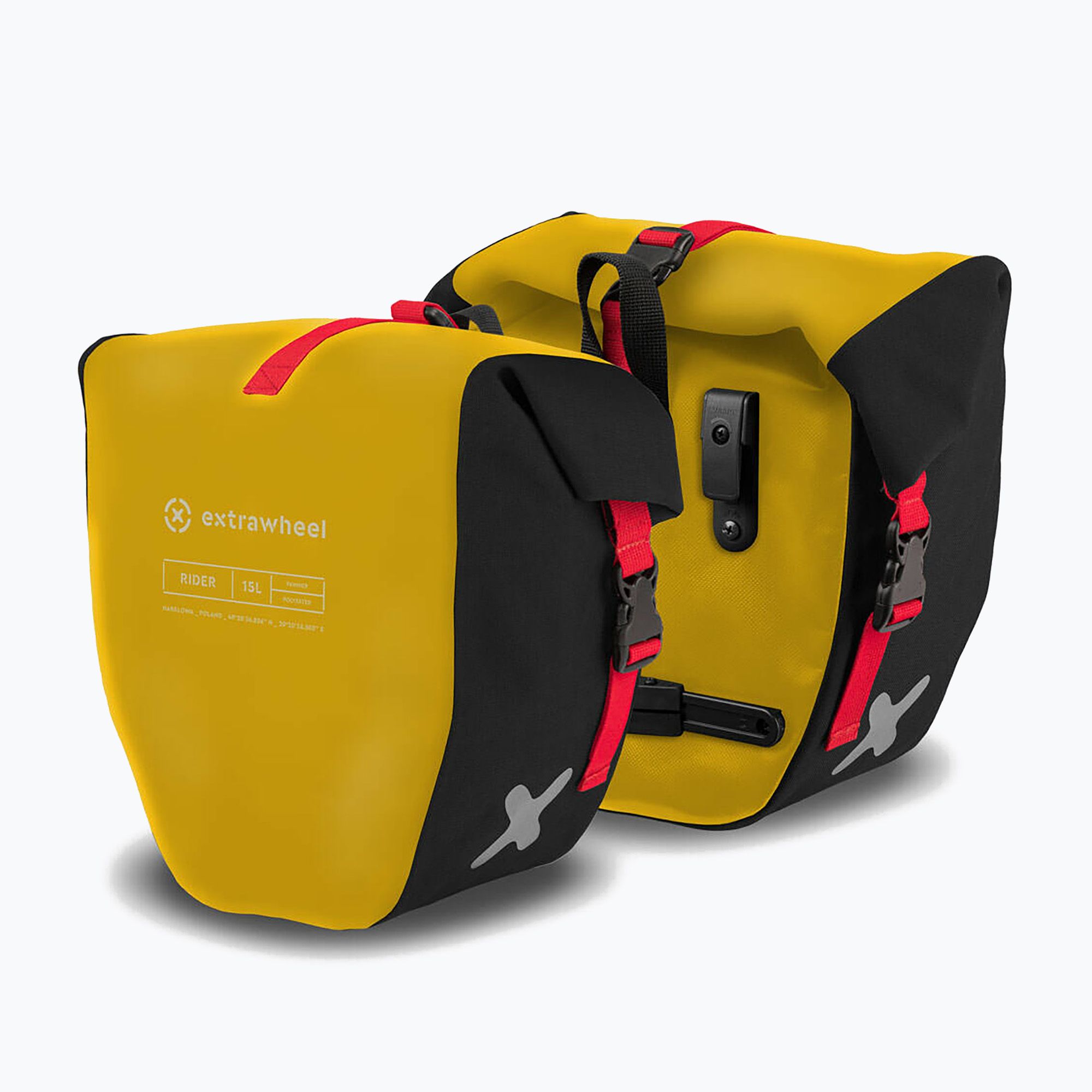 Brašne na bicykel Extrawheel Rider 15L 2 ks čierna/žltá E136 (Rider E0136)