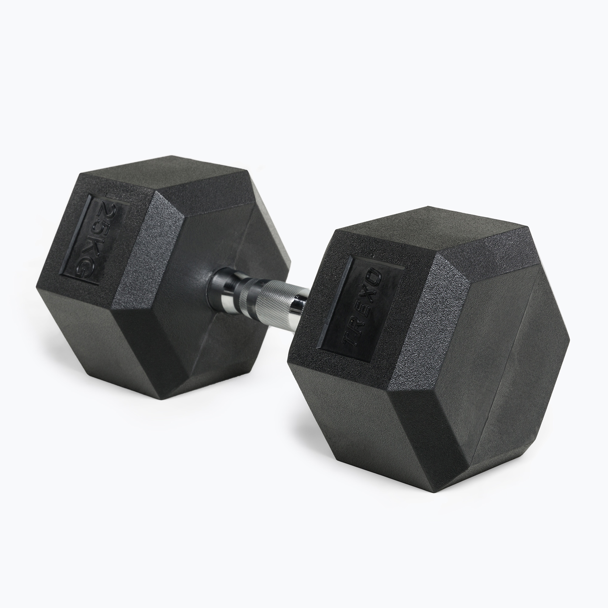 Hantel ogumowany TREXO Hex 25 kg 
