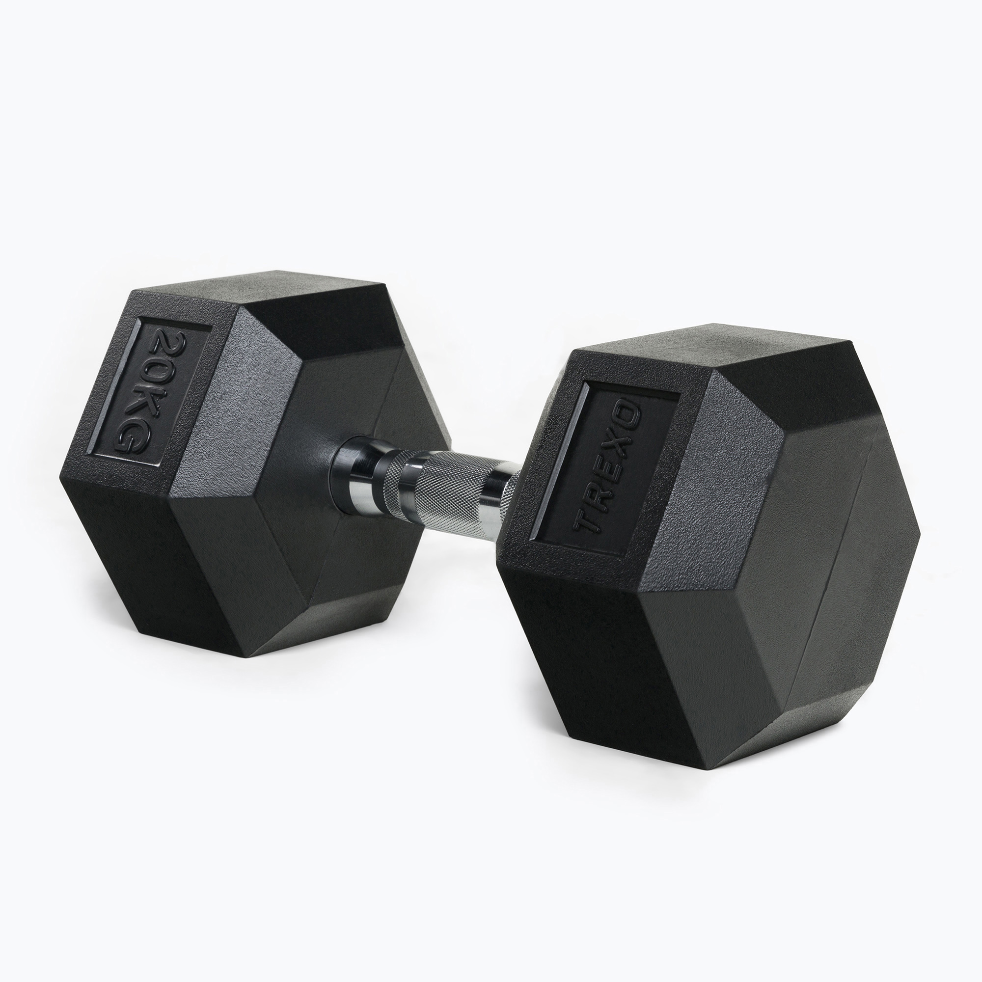 Manubri gommati TREXO Hex 20 kg (20 kg) (Hex HXD200)