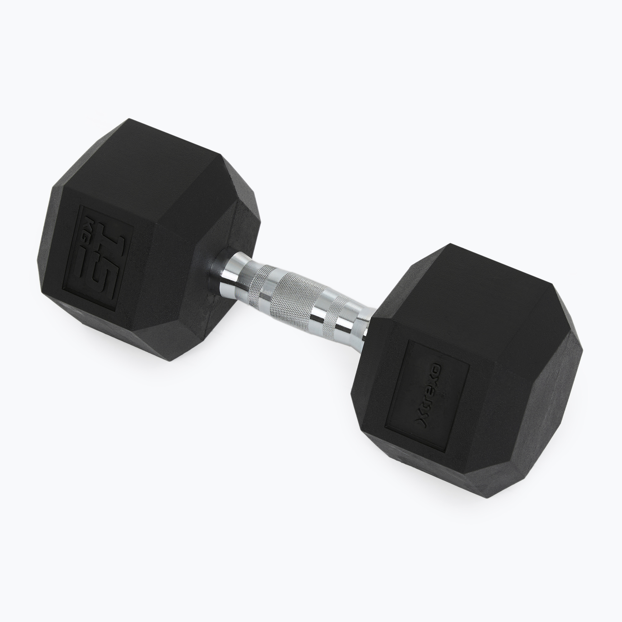Ganteră cauciucată  XTREXO Hex HXD150 15 kg