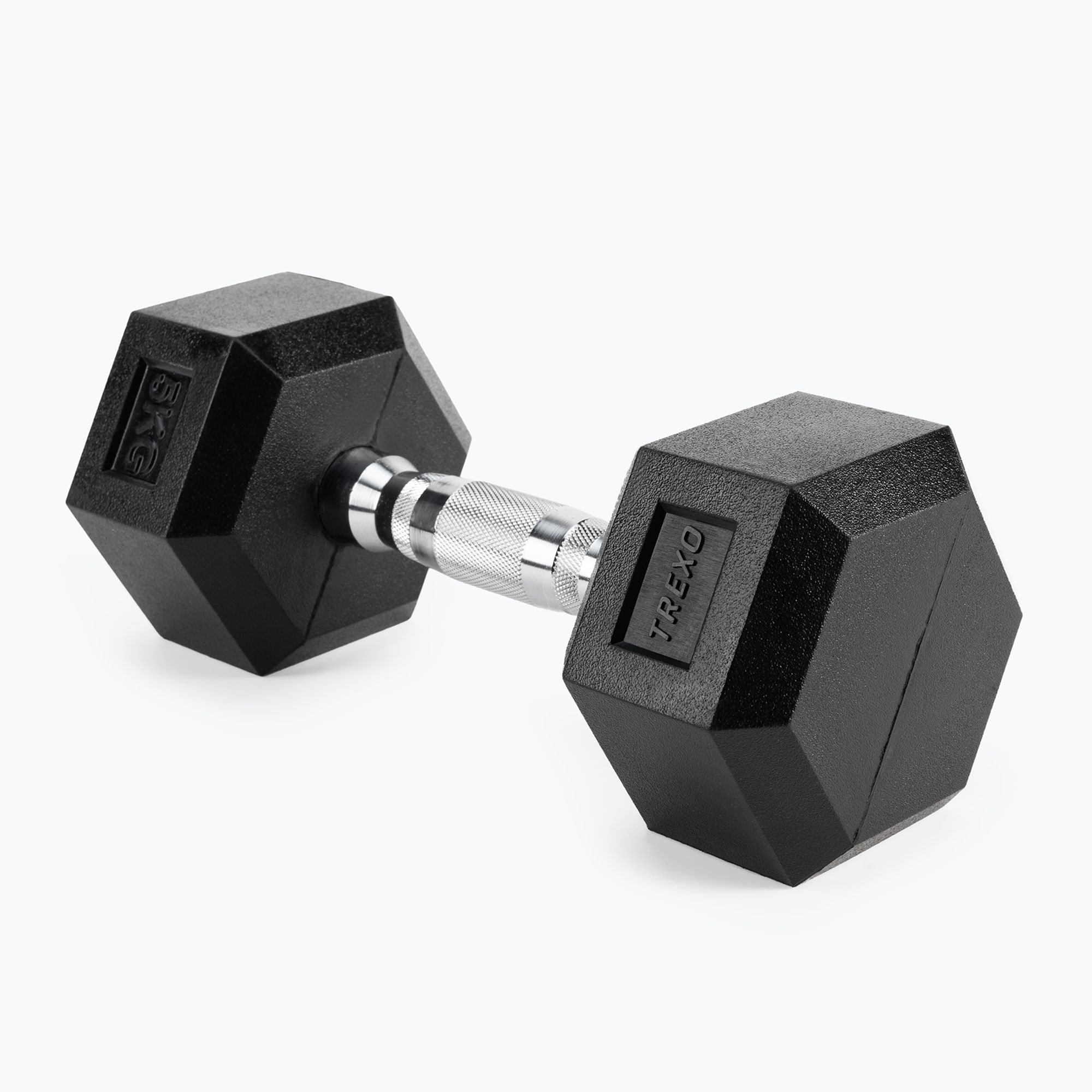 Hantel ogumowany TREXO Hex 5 kg 