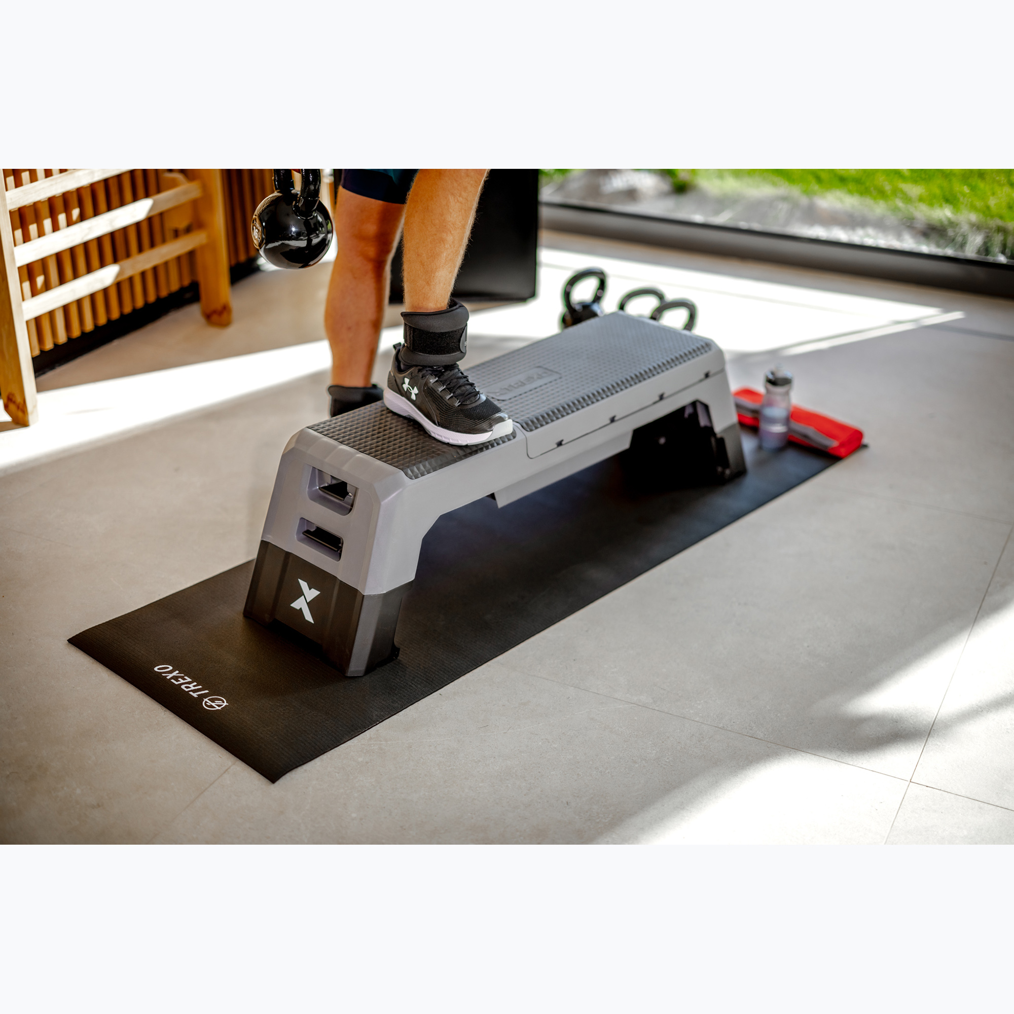 TREXO stepper per aerobica TXO-B4W0010 grigio (121.5 x 34.5 x 35.5 cm) (TXO-B4W010-G)