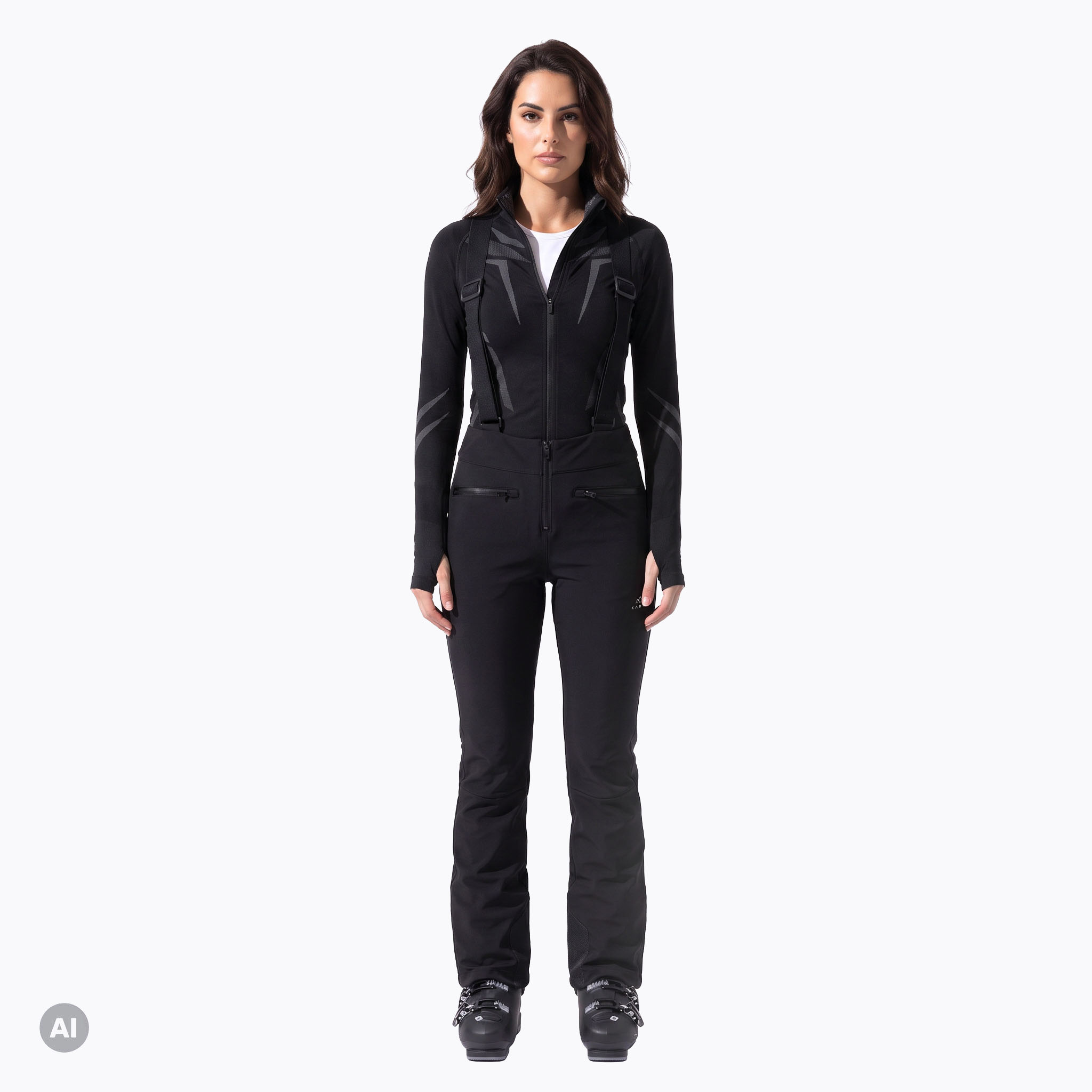 Dámske lyžiarske nohavice KADVA Zera WMNS WP 8K/5K SOFTSHELL čierne