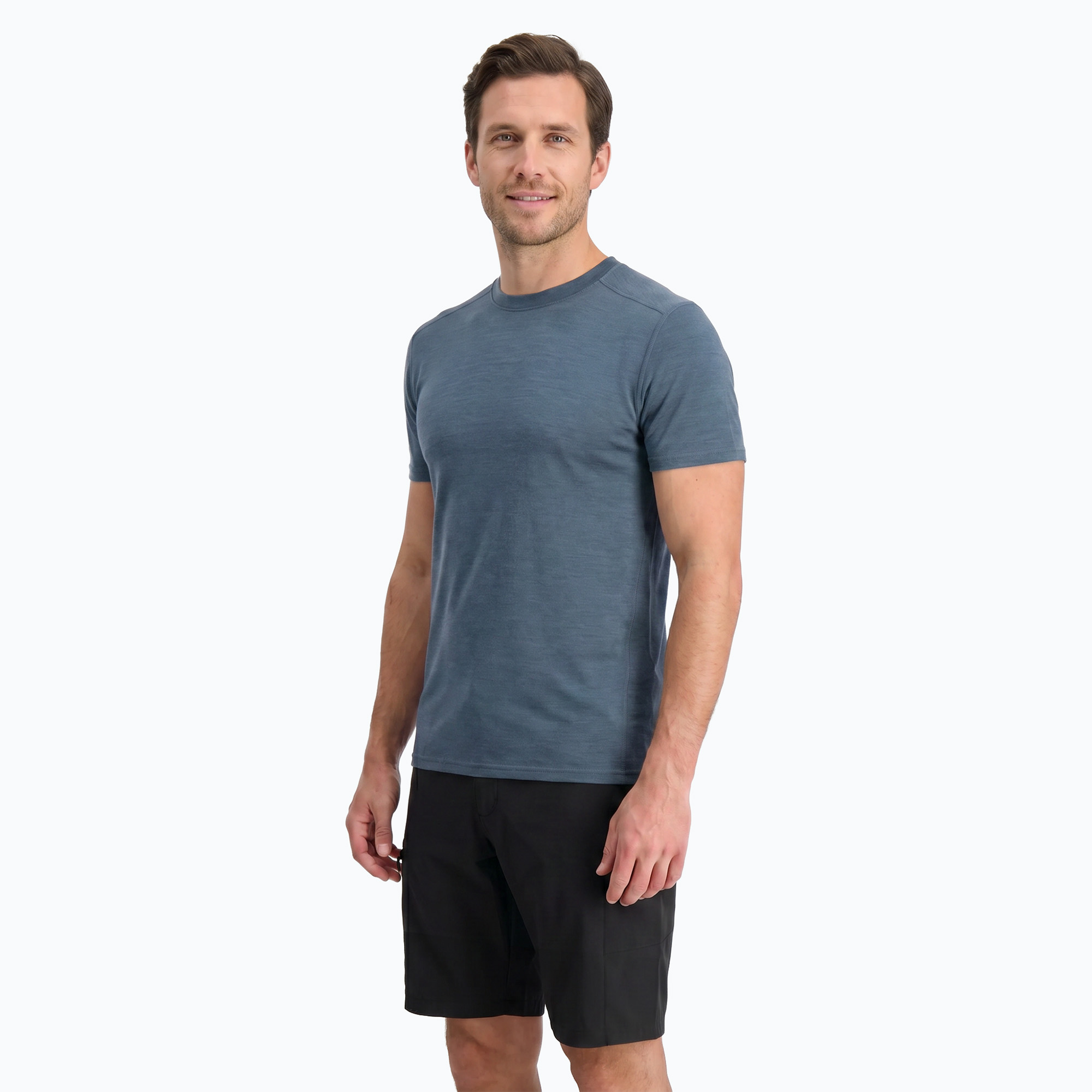 Koszulka termoaktywna męska WOOLCANO Merino 100% TEE0546 szara 