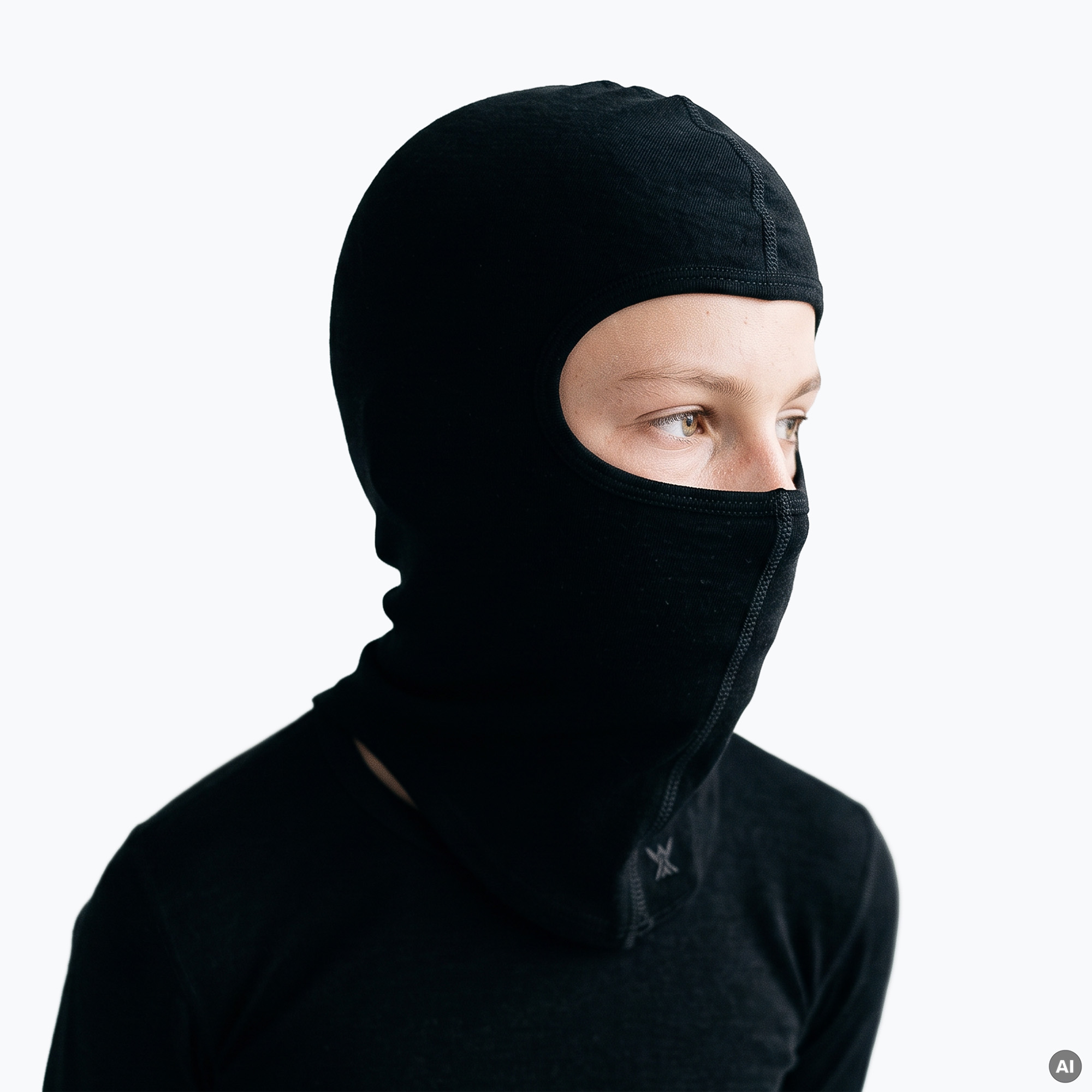 Детска шапка маска Woolcano BAL1116 Black