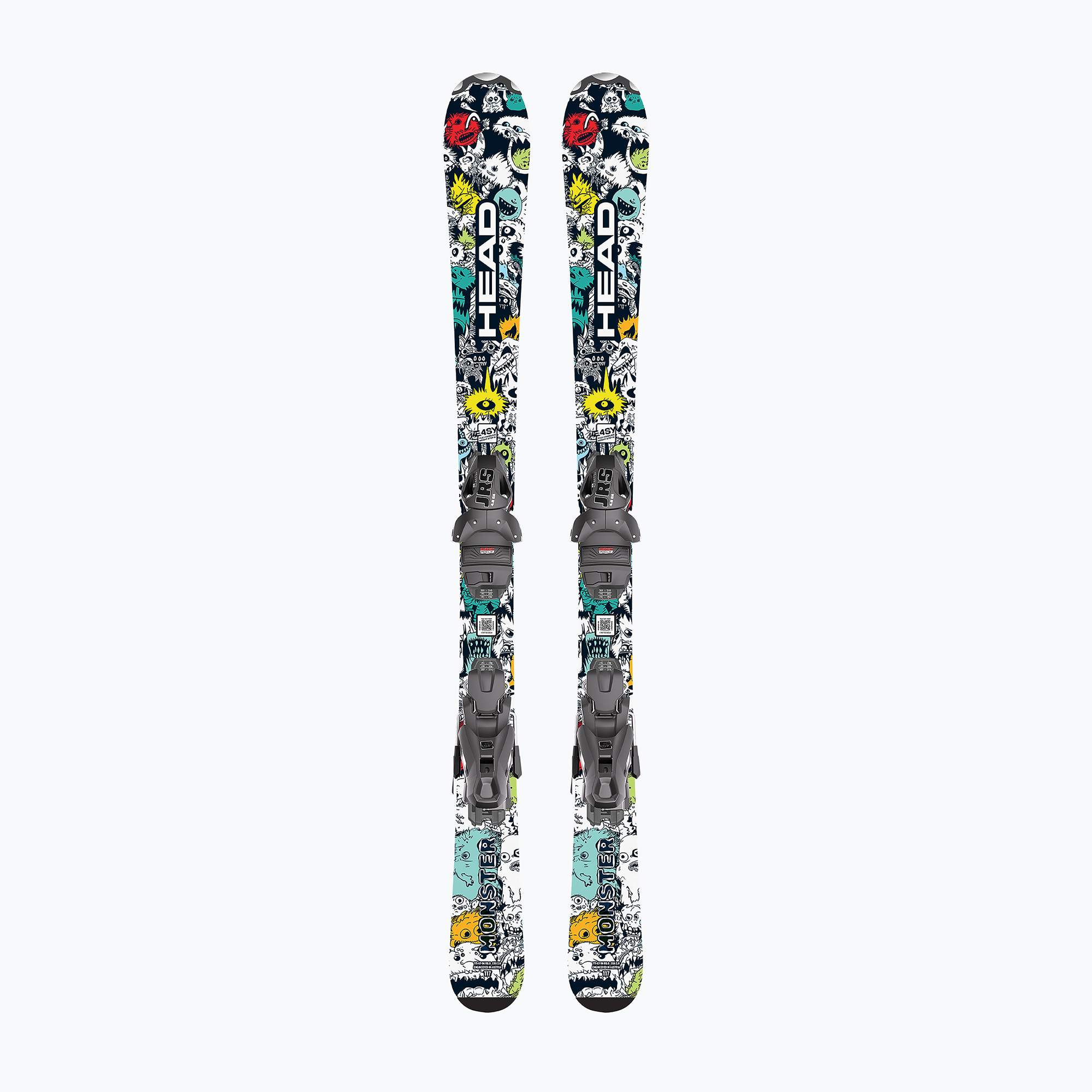 Детски ски за спускане със ски автомати HEAD Monster Easy JRS Jrs 4.5 GW CA white/black