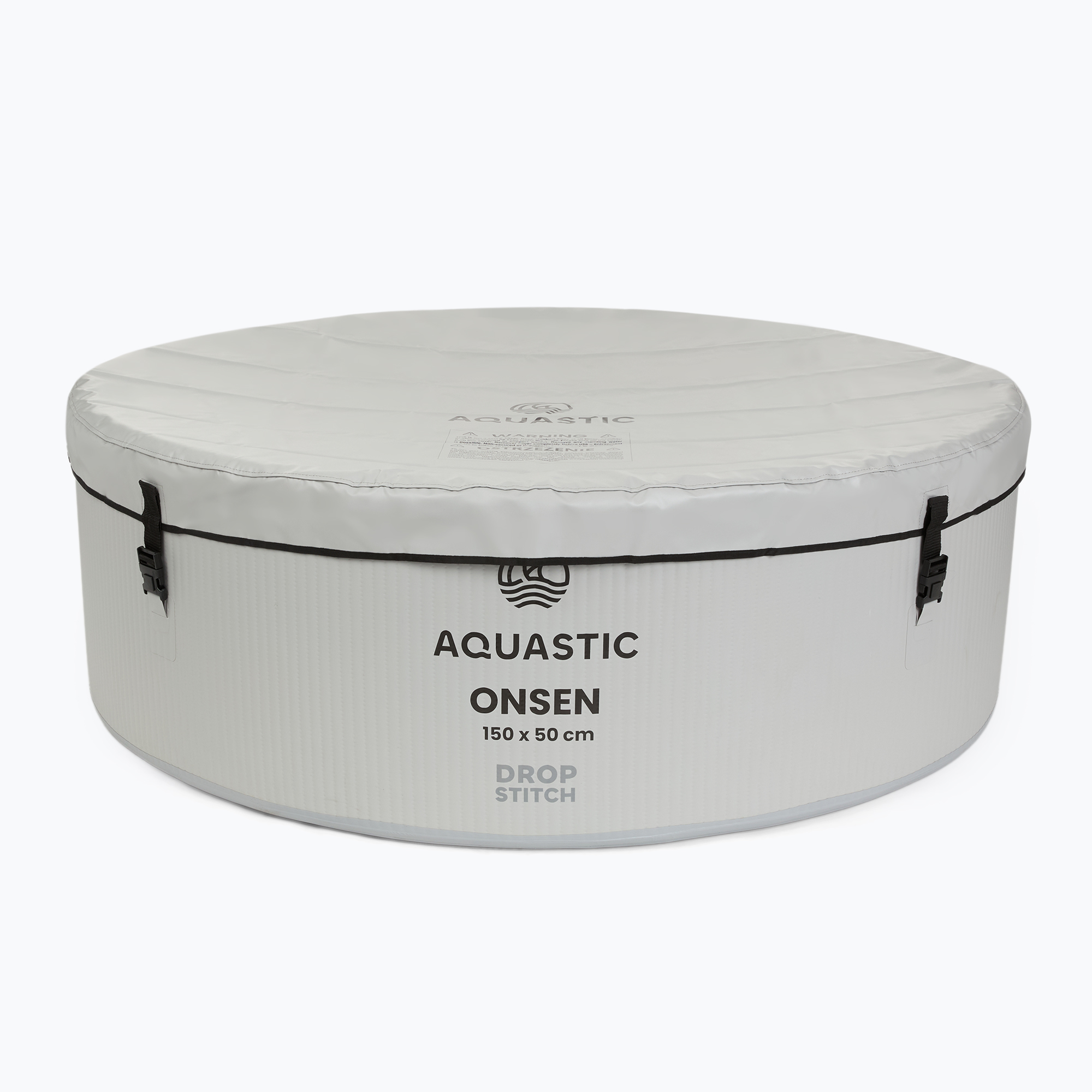 Надуваем басейн AQUASTIC ONSEN drop stitch 700 л 150 см сив
