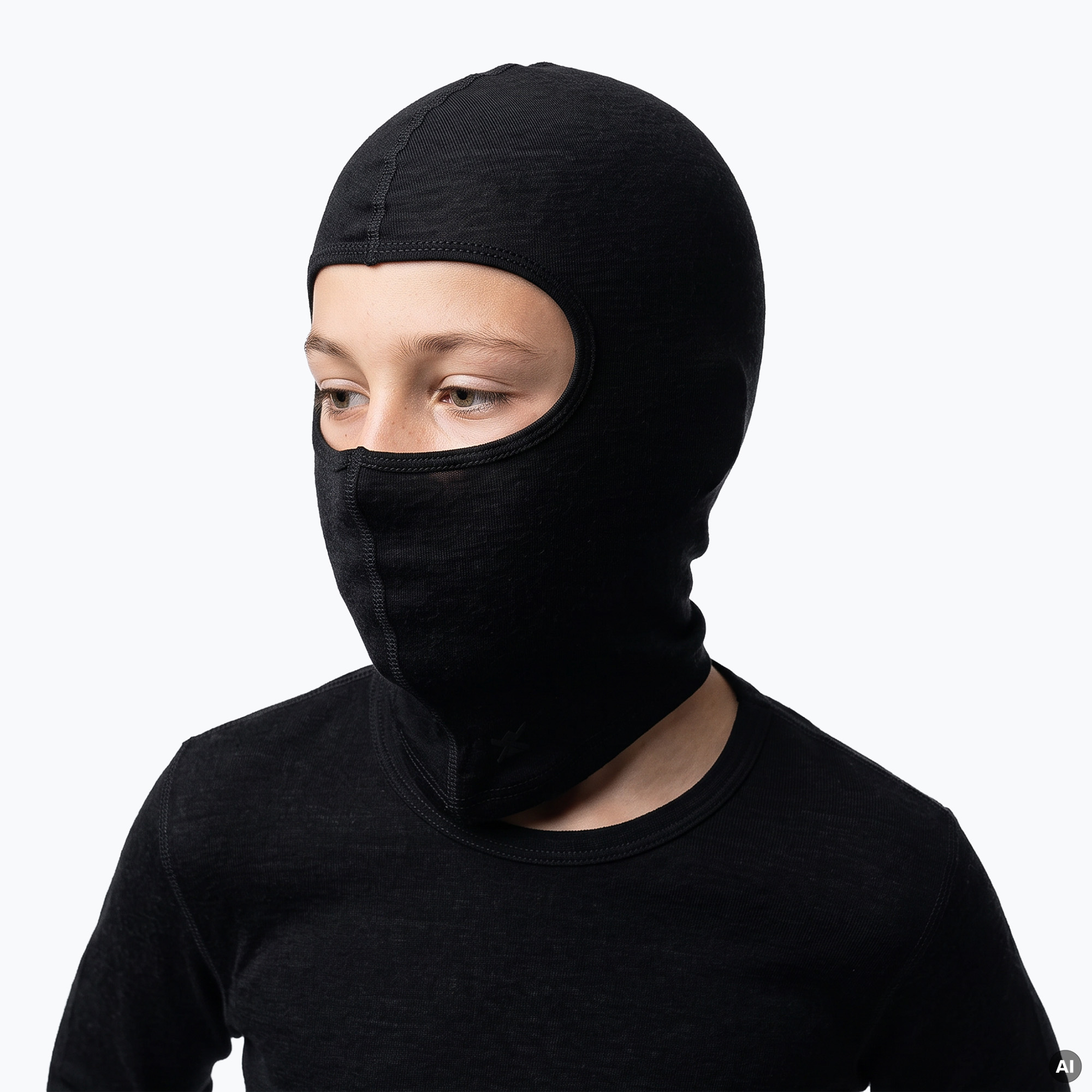Детска шапка маска WOOLCANO BAL1117 Czarny