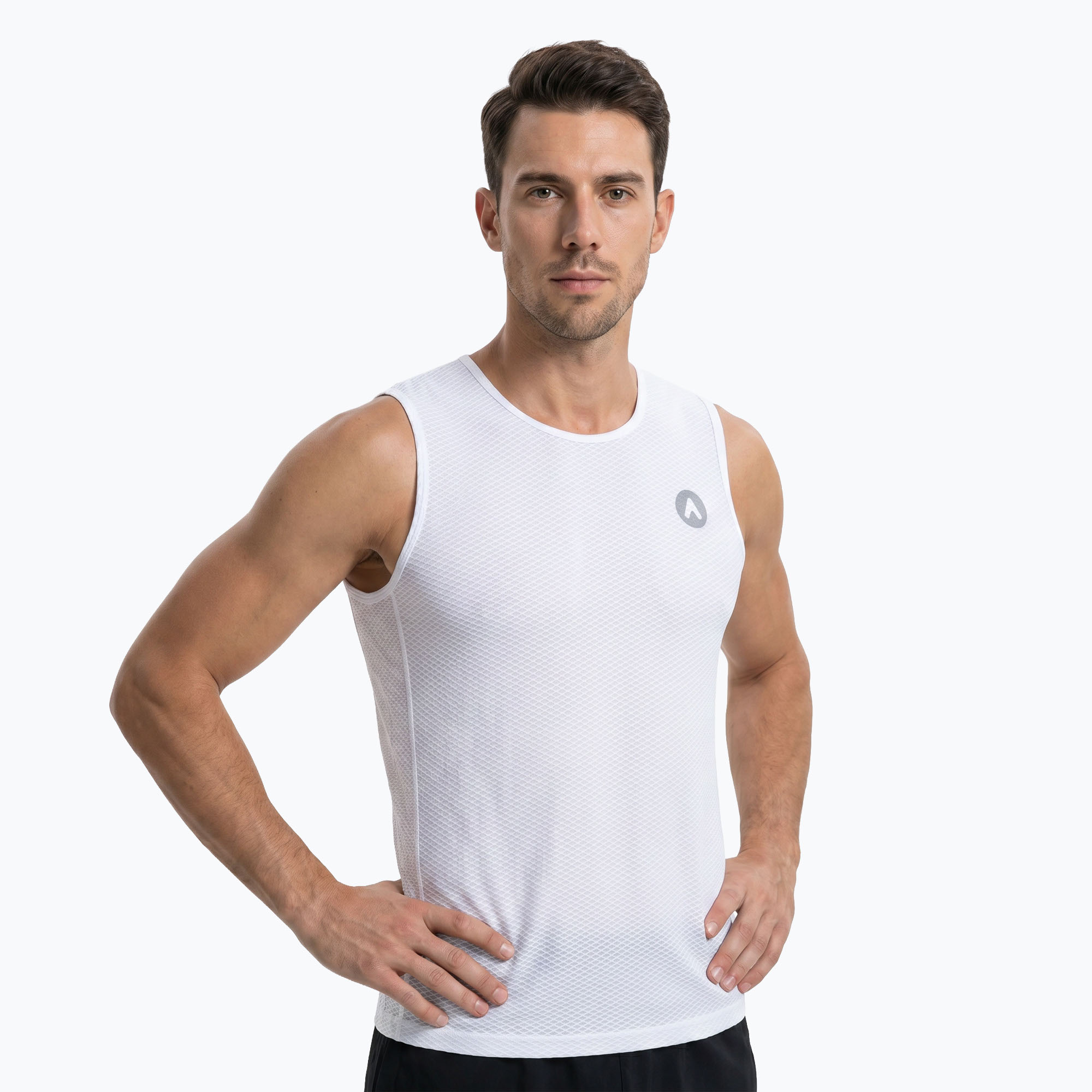 Maiou de ciclism pentru bărbați ATTABO Essential 2 pcs. white