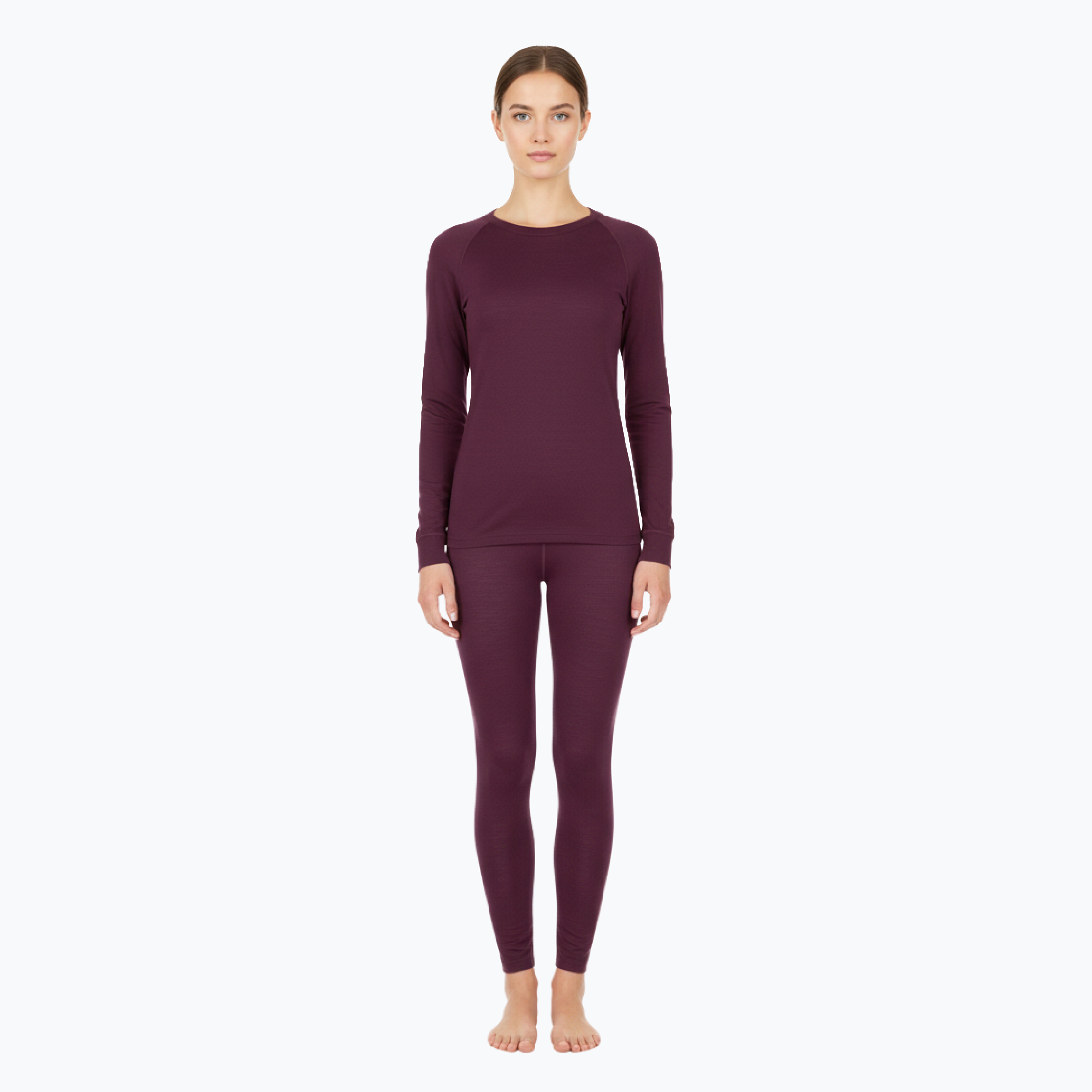 Set lenjerie termoactivă pentru femei WOOLCANO Merino SET0543 purple