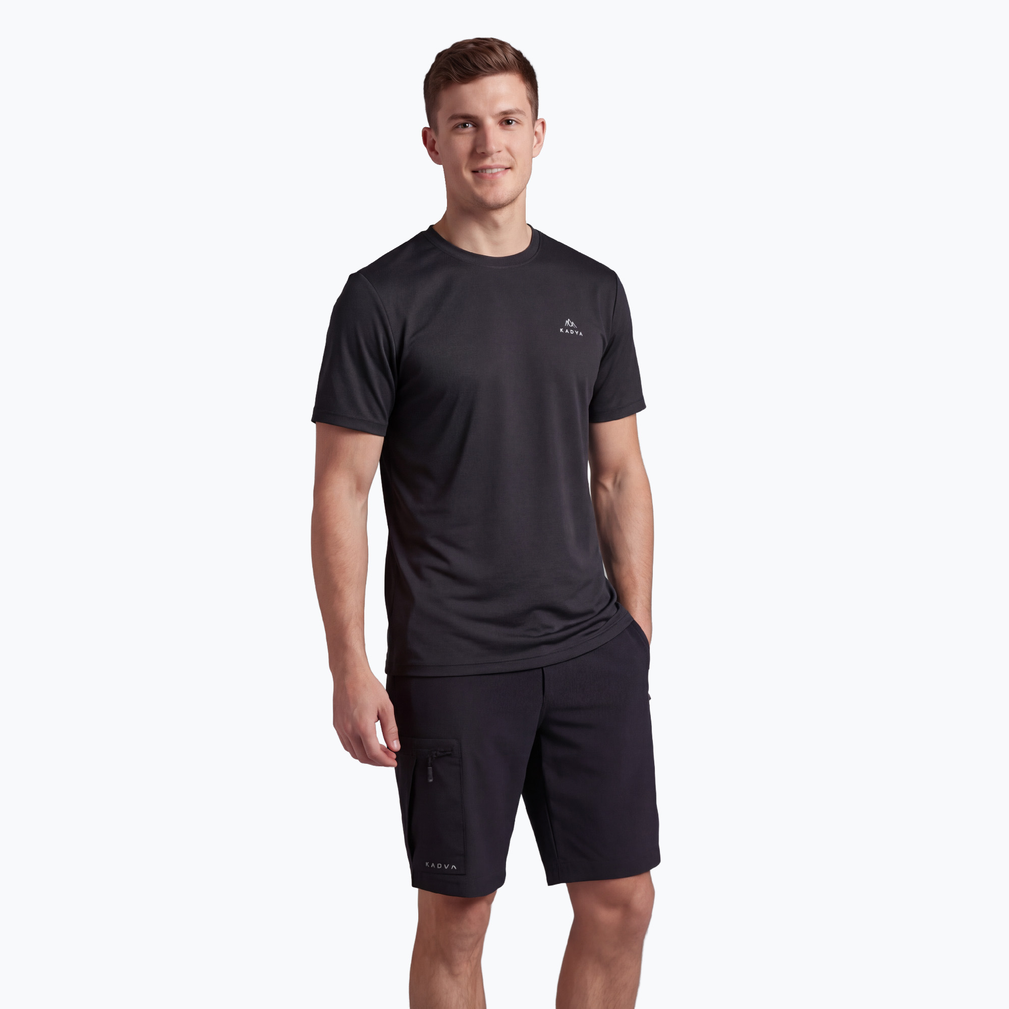 Мъжка трекинг тениска KADVA TrailCore breathable black