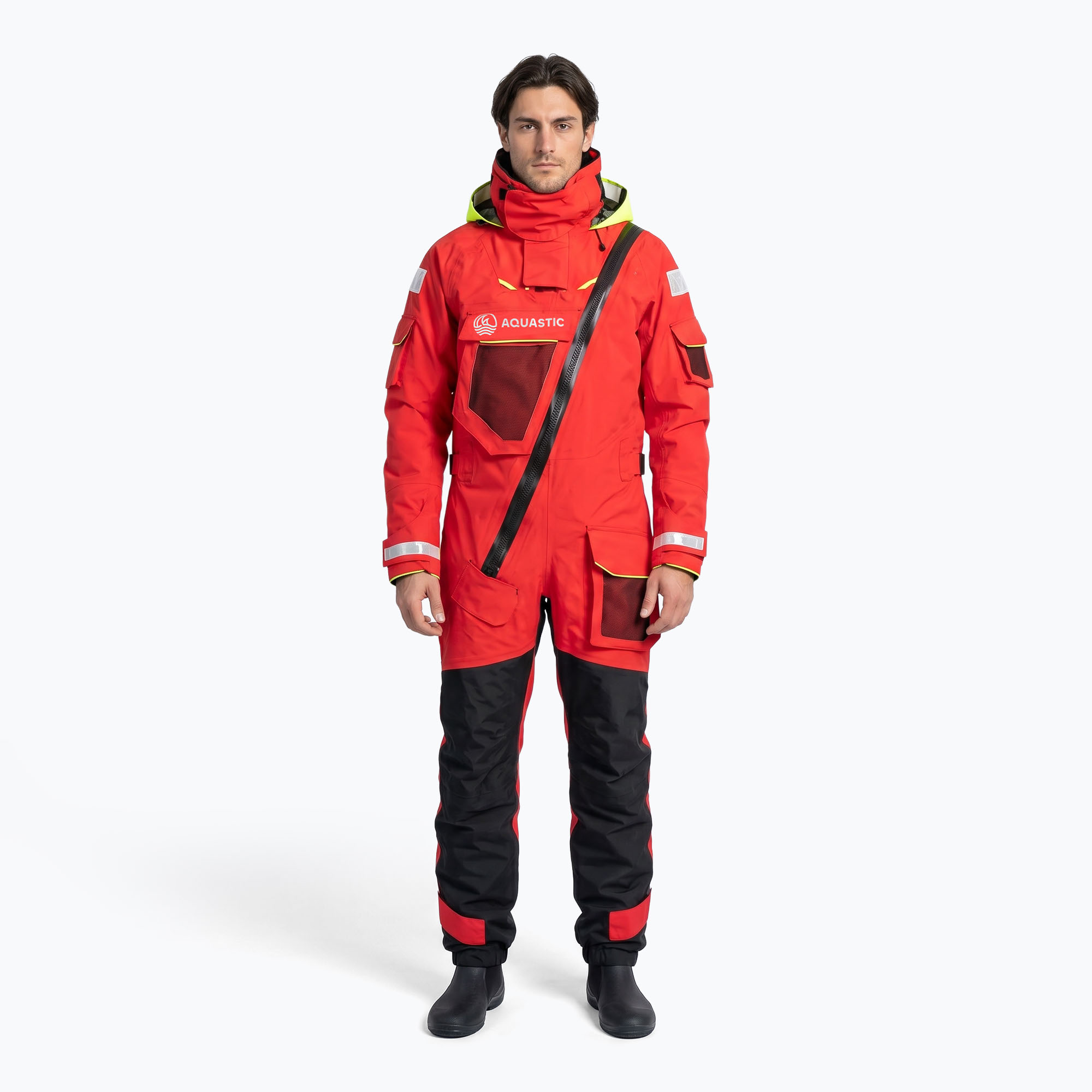 Kombinezon żeglarski męski AQUASTIC Outrun 10 000/8 000 czerwony (Outrun AQS-APB6200-RED)