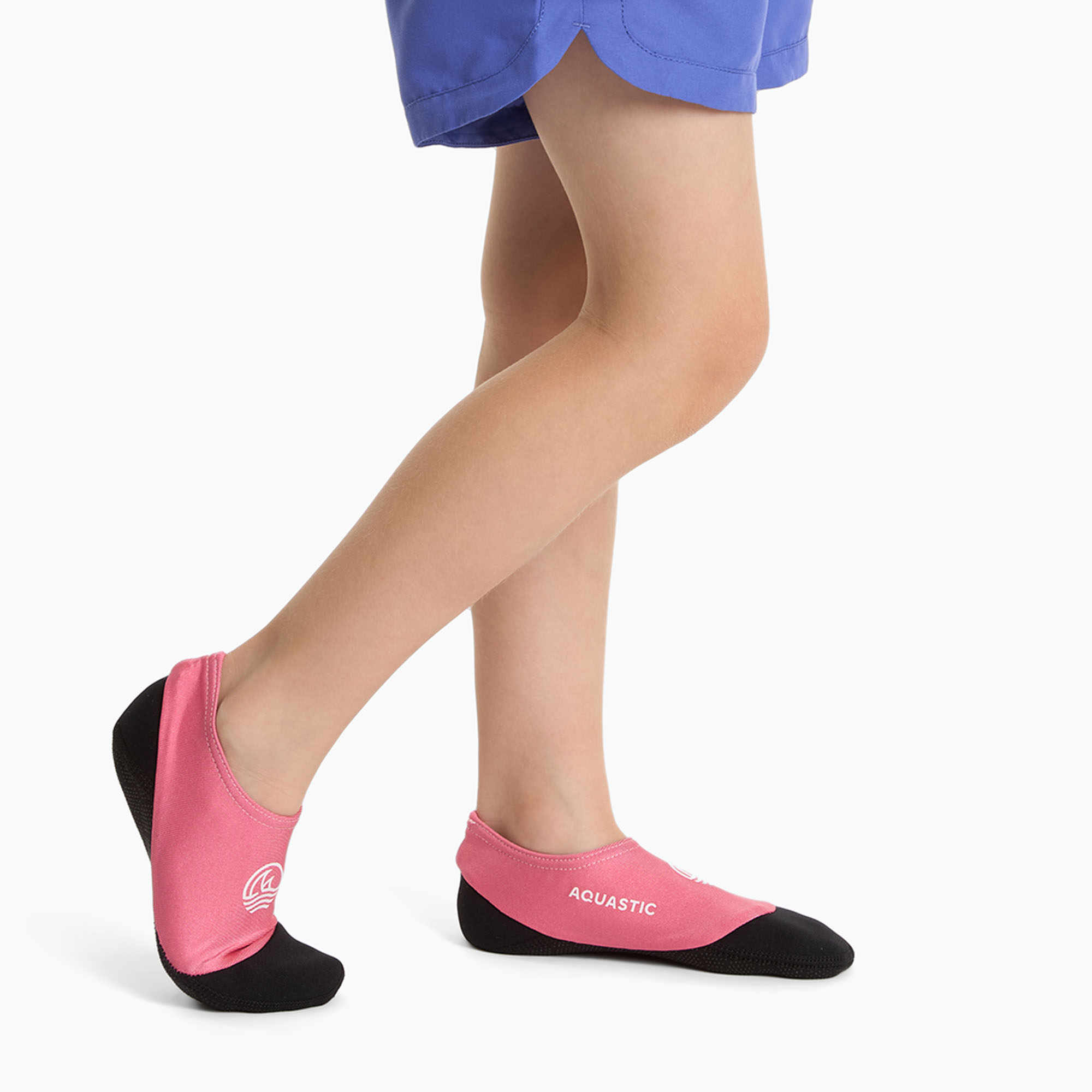 Skarpety basenowe dziecięce AQUASTIC Seavie Anti-Slip różowy 