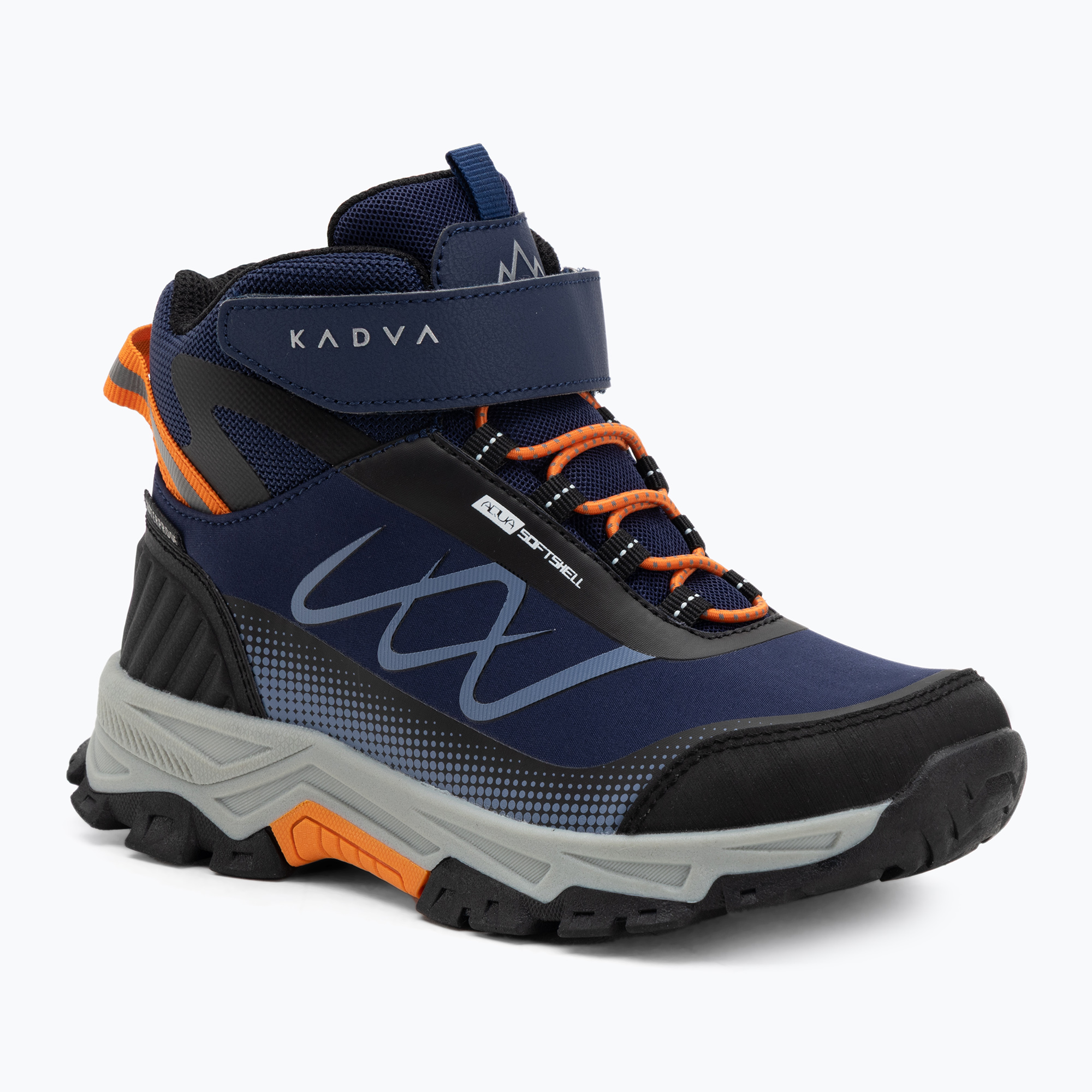 Buty trekkingowe dziecięce KADVA Rocky Trail Mid WaterProof Softshell granatowy 