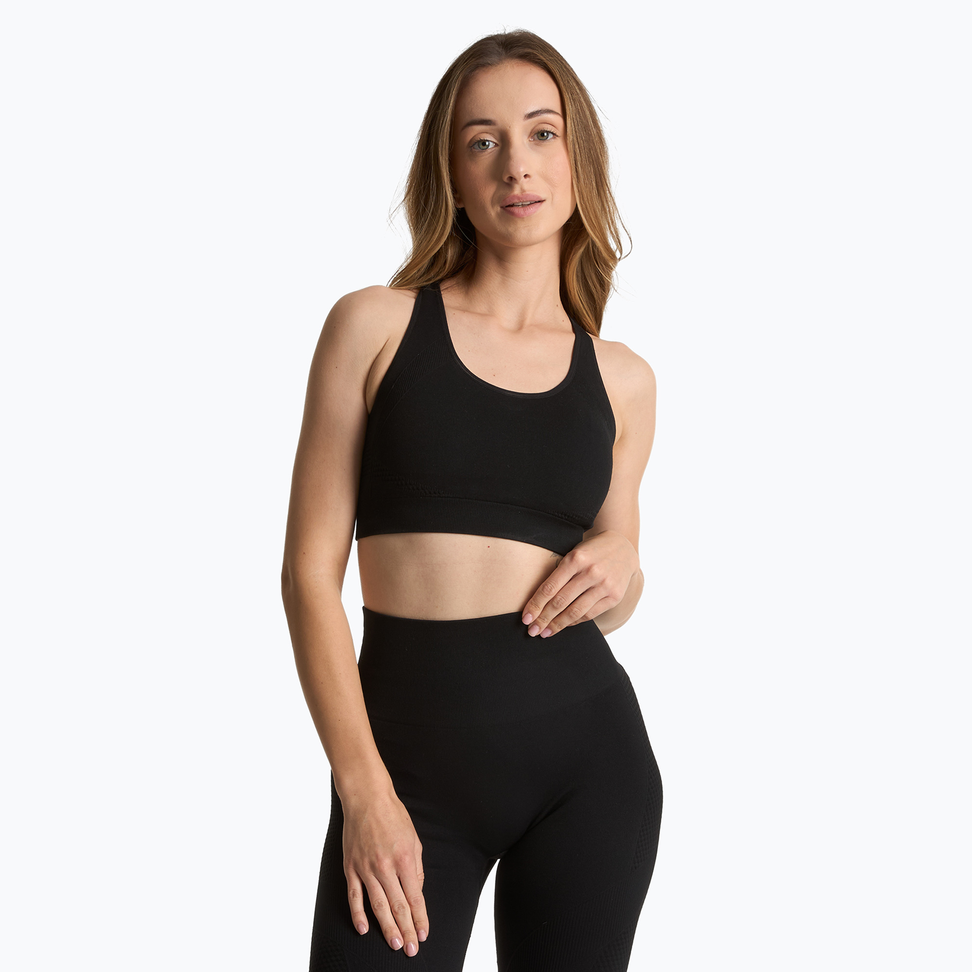 Biustonosz treningowy TREXO Rexi Up Seamless Bra czarny 