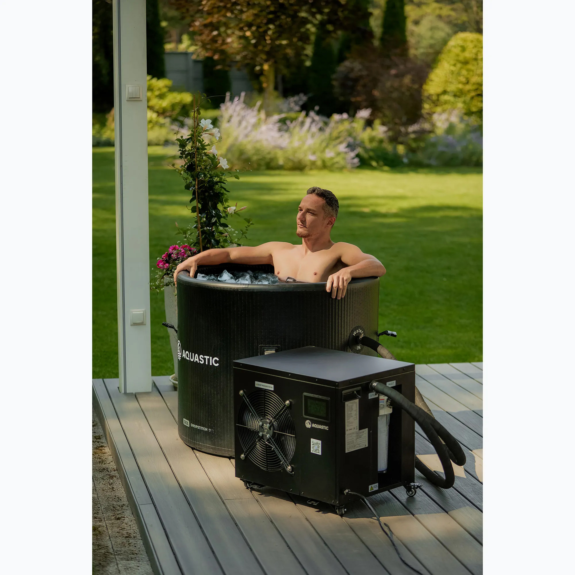 AQUASTIC walrus pool BrrFree 382L dropstitch black (382 l)