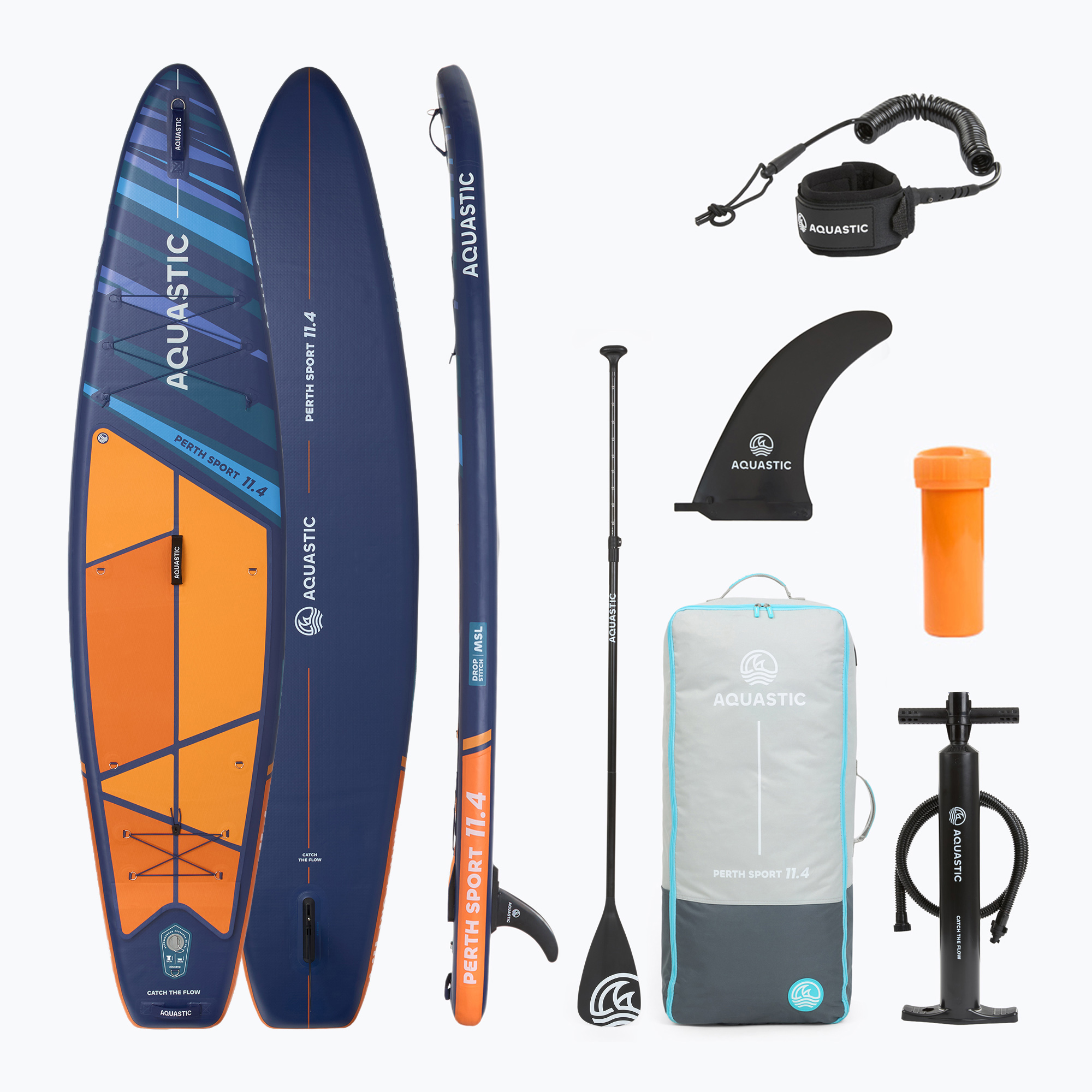 Zestaw deska SUP pompowana AQUASTIC Perth Sport 11'4