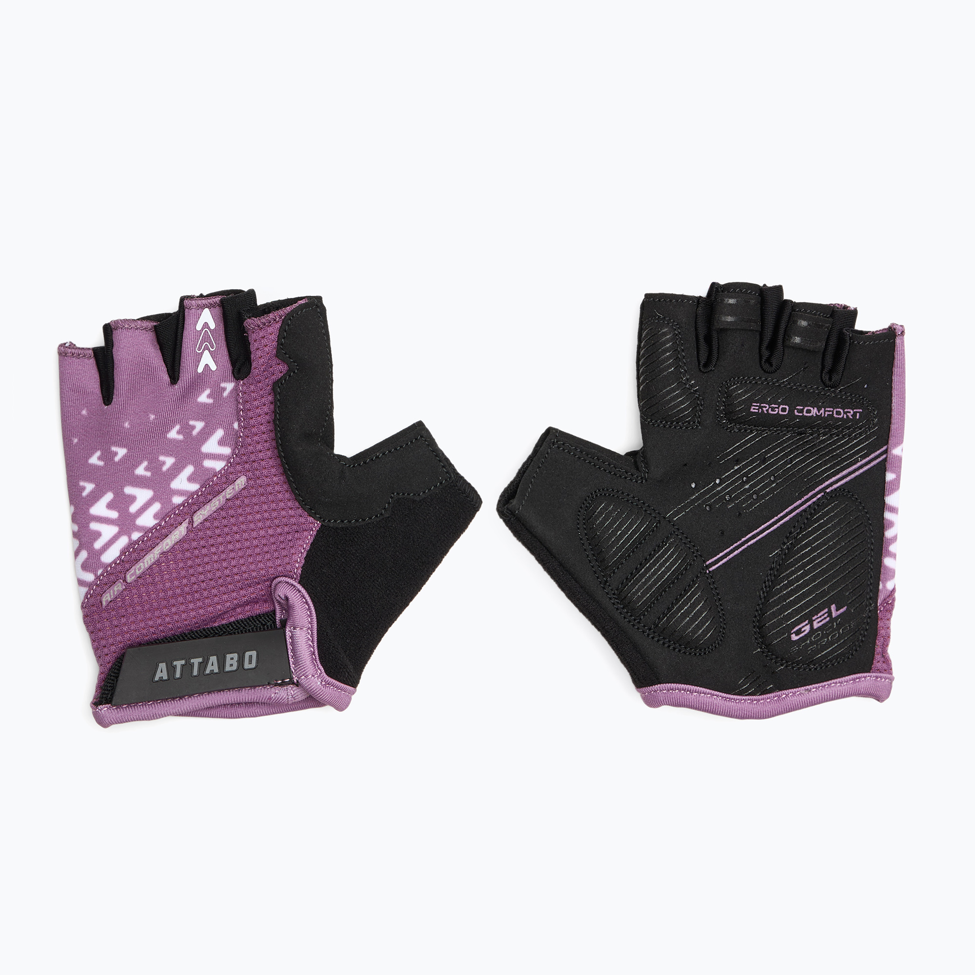 Detské cyklistické rukavice ATTABO Vito JRG gel shock proof pink/black (Vito Jrg ATB-B5AP006-VIO)