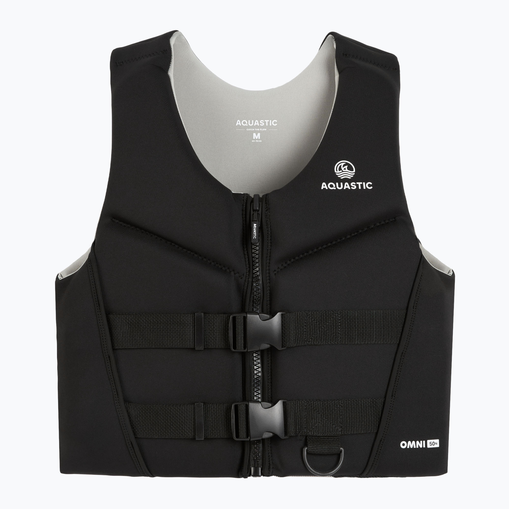Vestă de siguranță AQUASTIC Omni 50N negru (Omni 50N AQS-B5I064-BK)