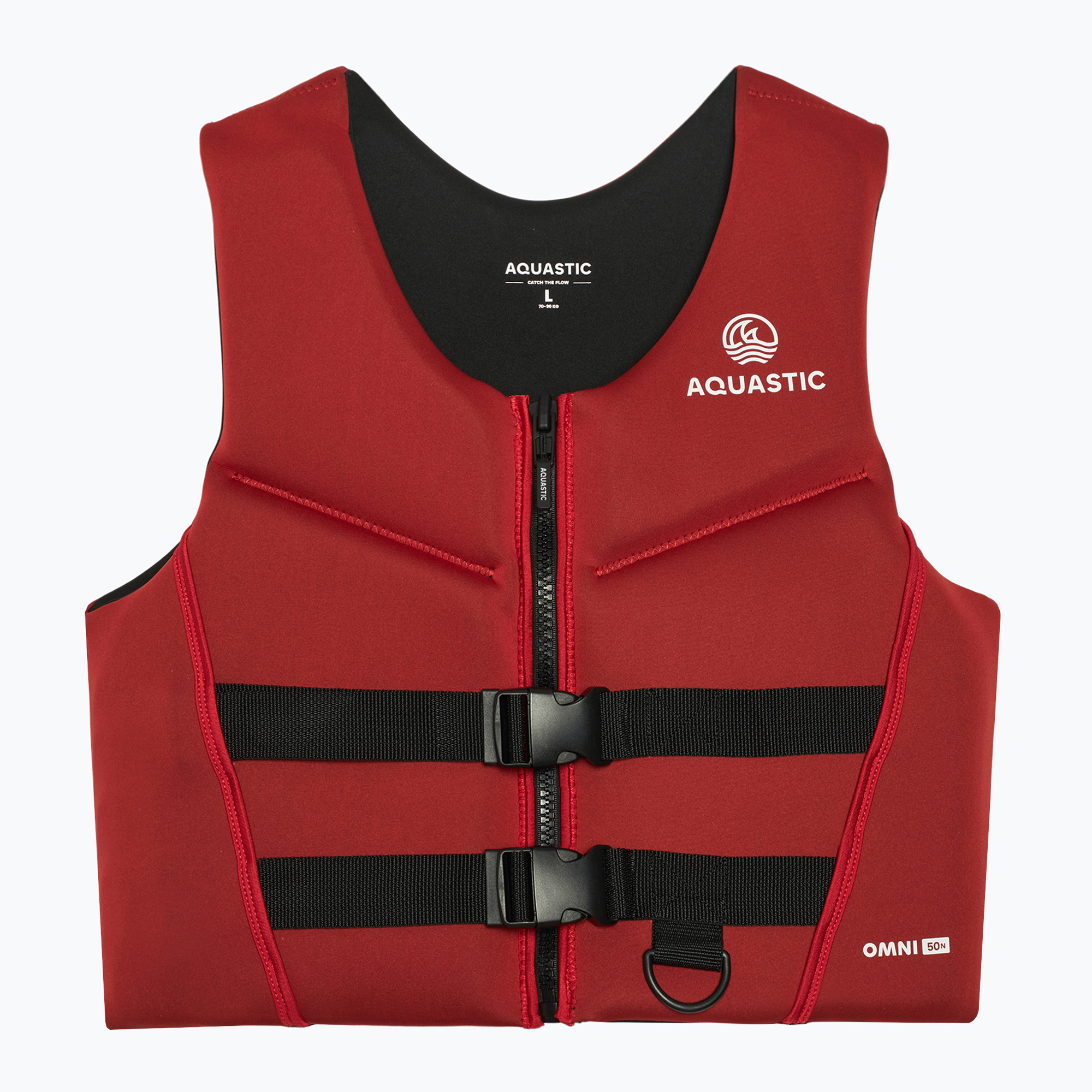 Vestă de siguranță AQUASTIC Omni 50N roșu (Omni 50N AQS-B5I078-RD)