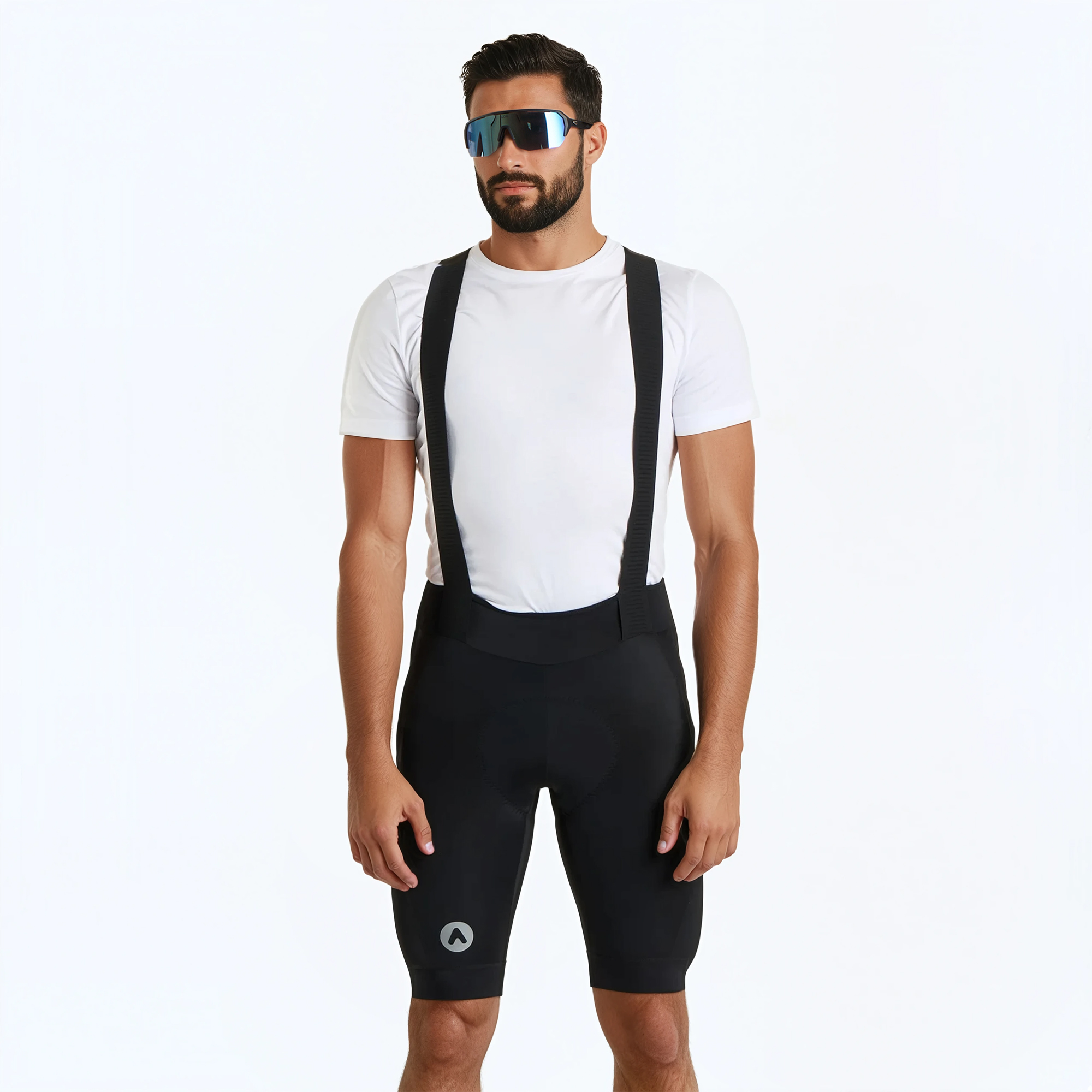 Pantaloncini da uomo ATTABO Kirun Bib Shorts nero (L) (Kirun Bib Shorts ATB-B5AP009-BLK)