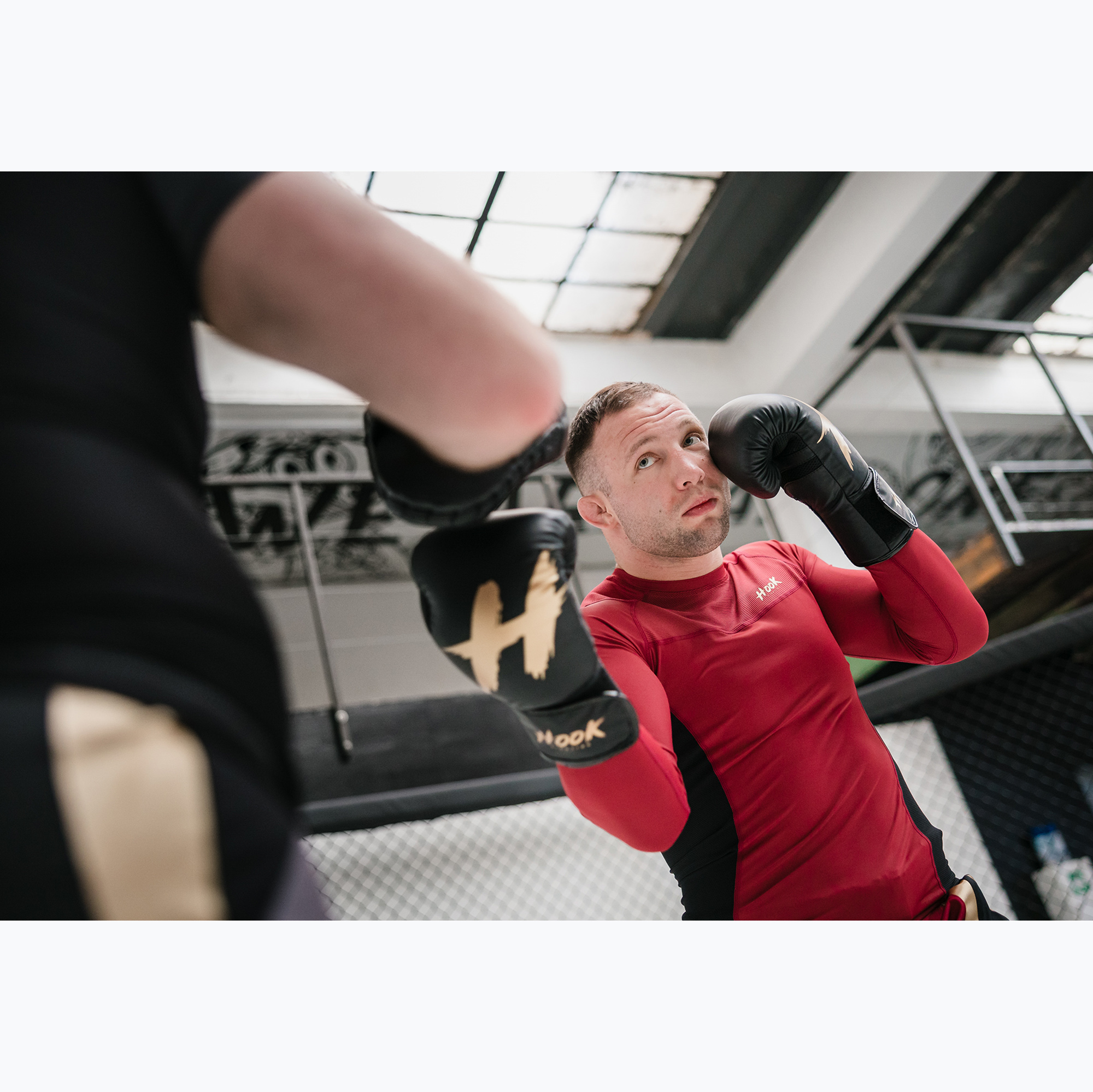 Boxerské rukavice HOOK FIGHTING Ready To Spar čierne (Ready To Spar HKF-BXG003-BL)