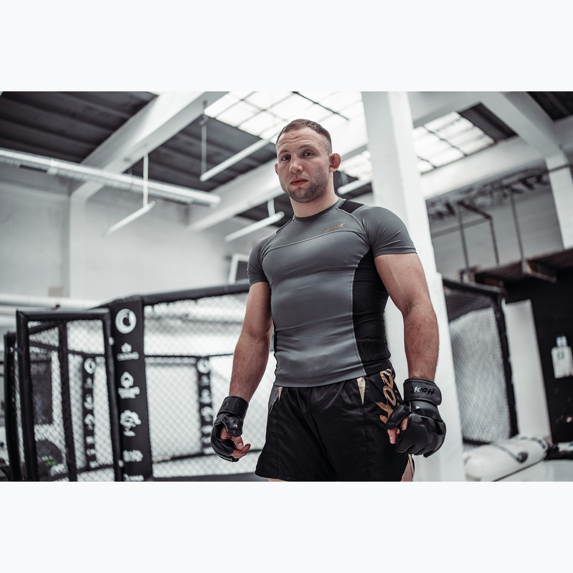 Men's HOOK FIGHTING Rashguard Base black (2XL)