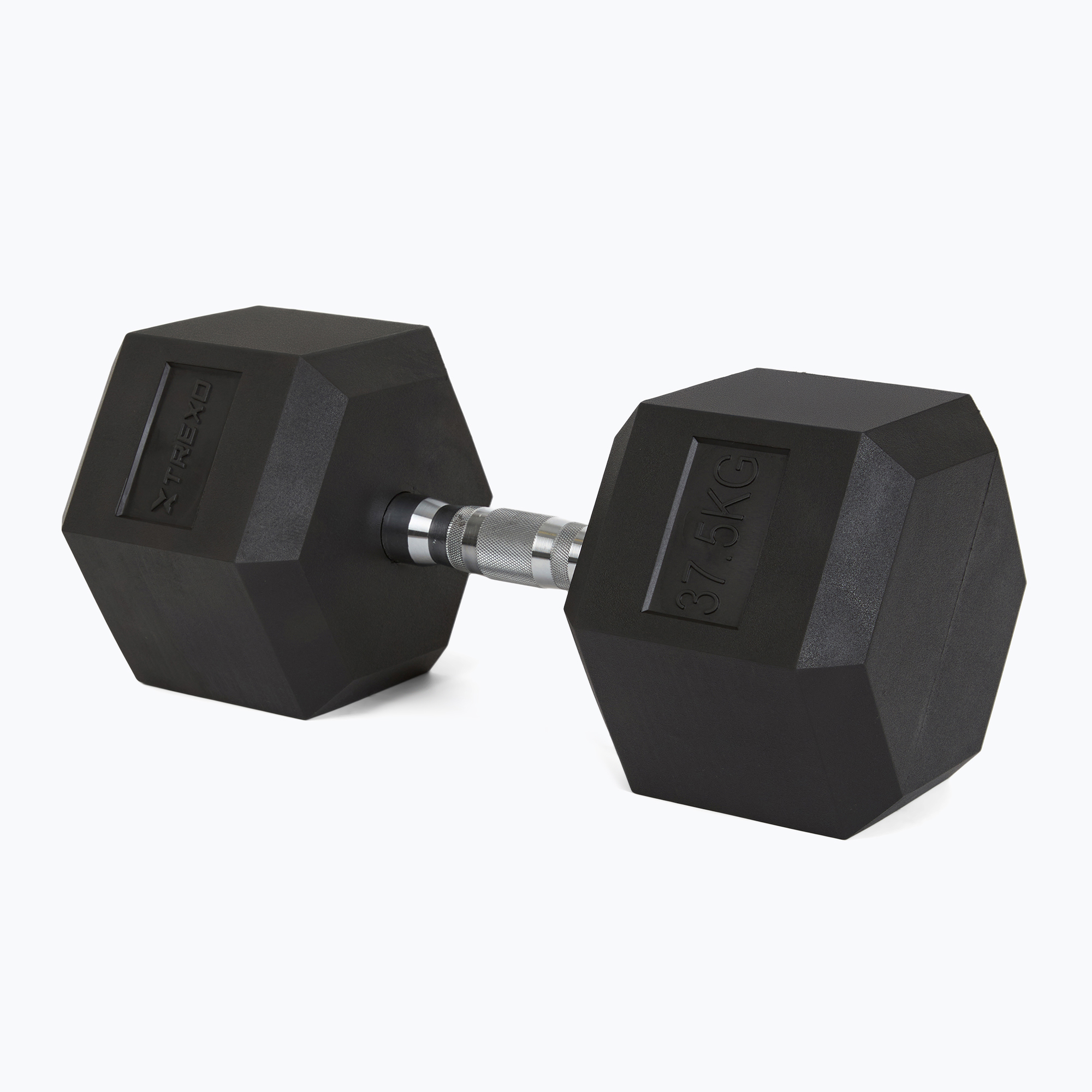 Hantel ogumowany TREXO Hex 37,5 kg 