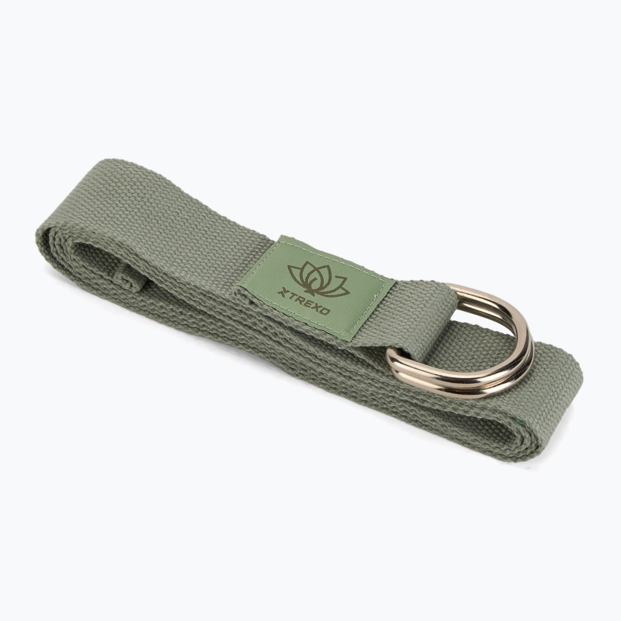Yoga strap TREXO TXO-B4Z026-GN green (183 x 3.8 cm)