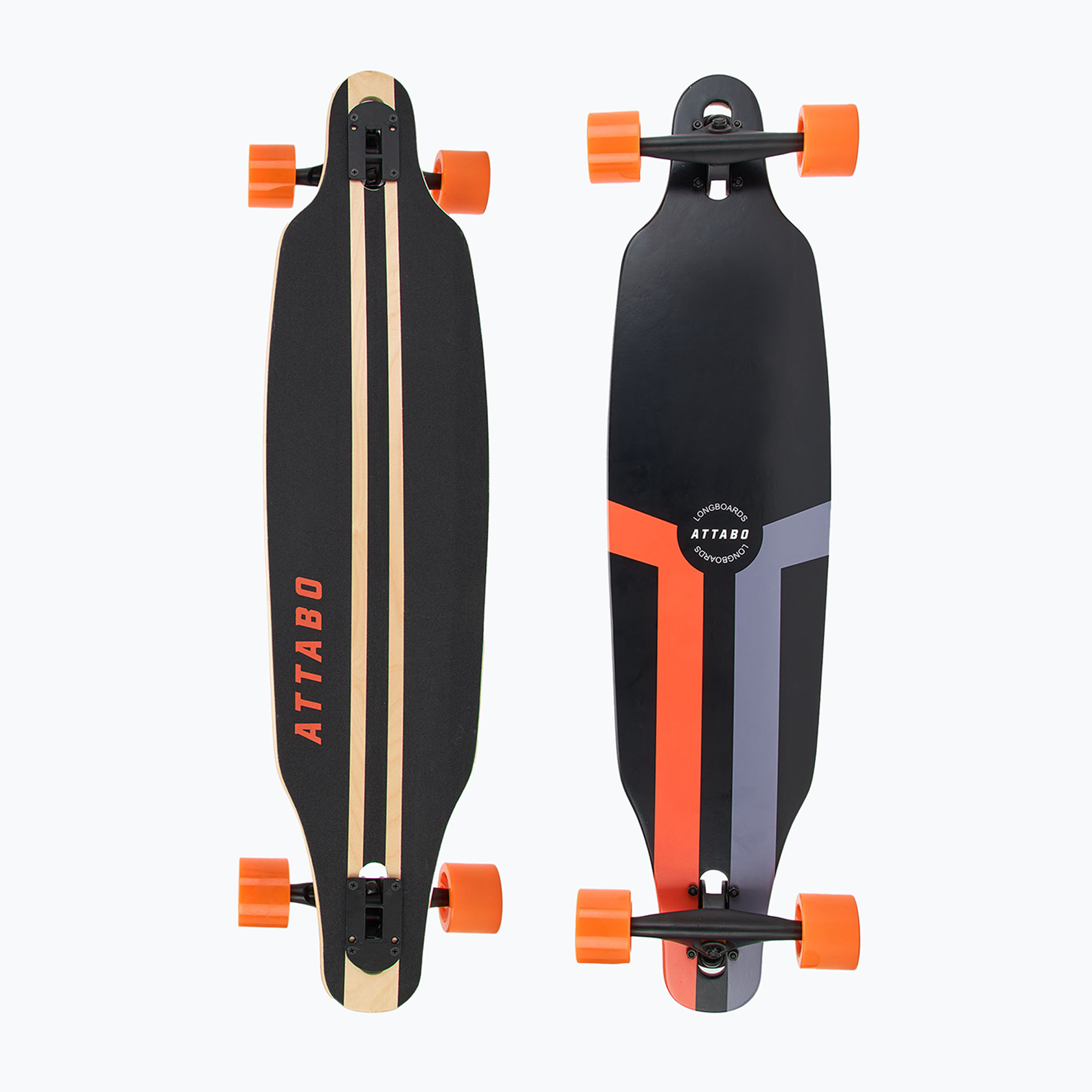 Deskorolka longboard ATTABO Flowrider czarny