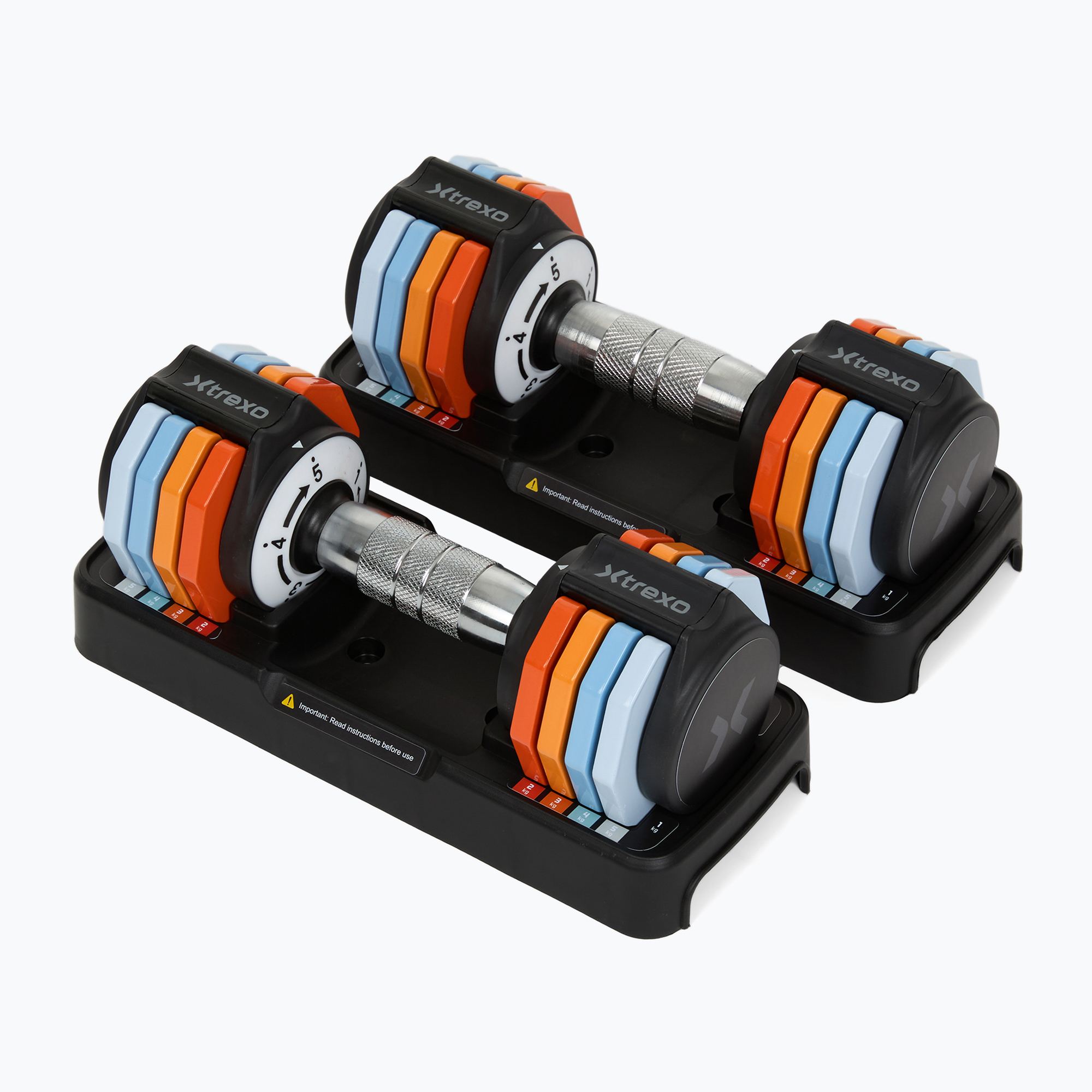 Nastavitelná sada činek XTREXO 2 x 5 kg multicolor