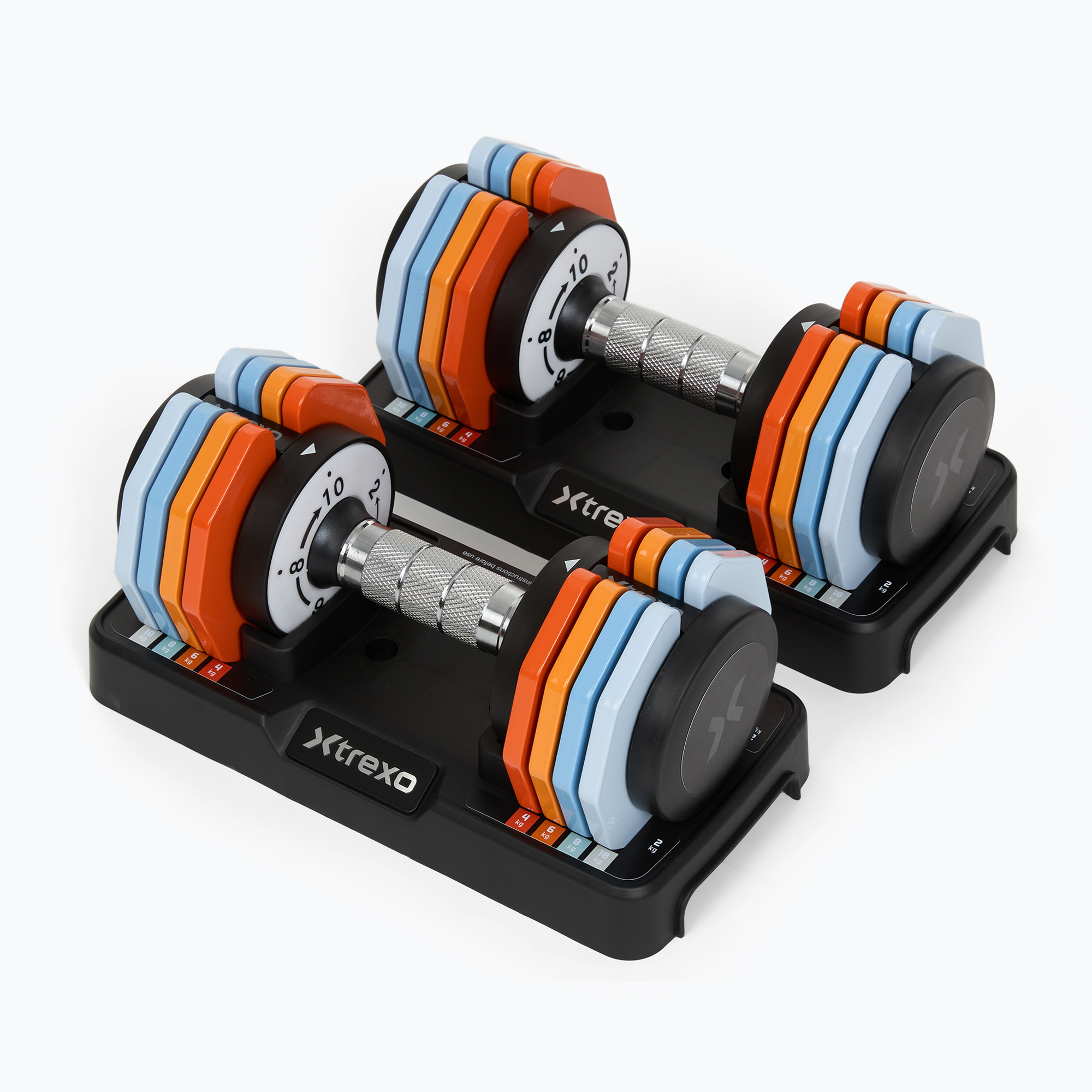 Nastavitelná sada činek XTREXO 2 x 10 kg multicolor