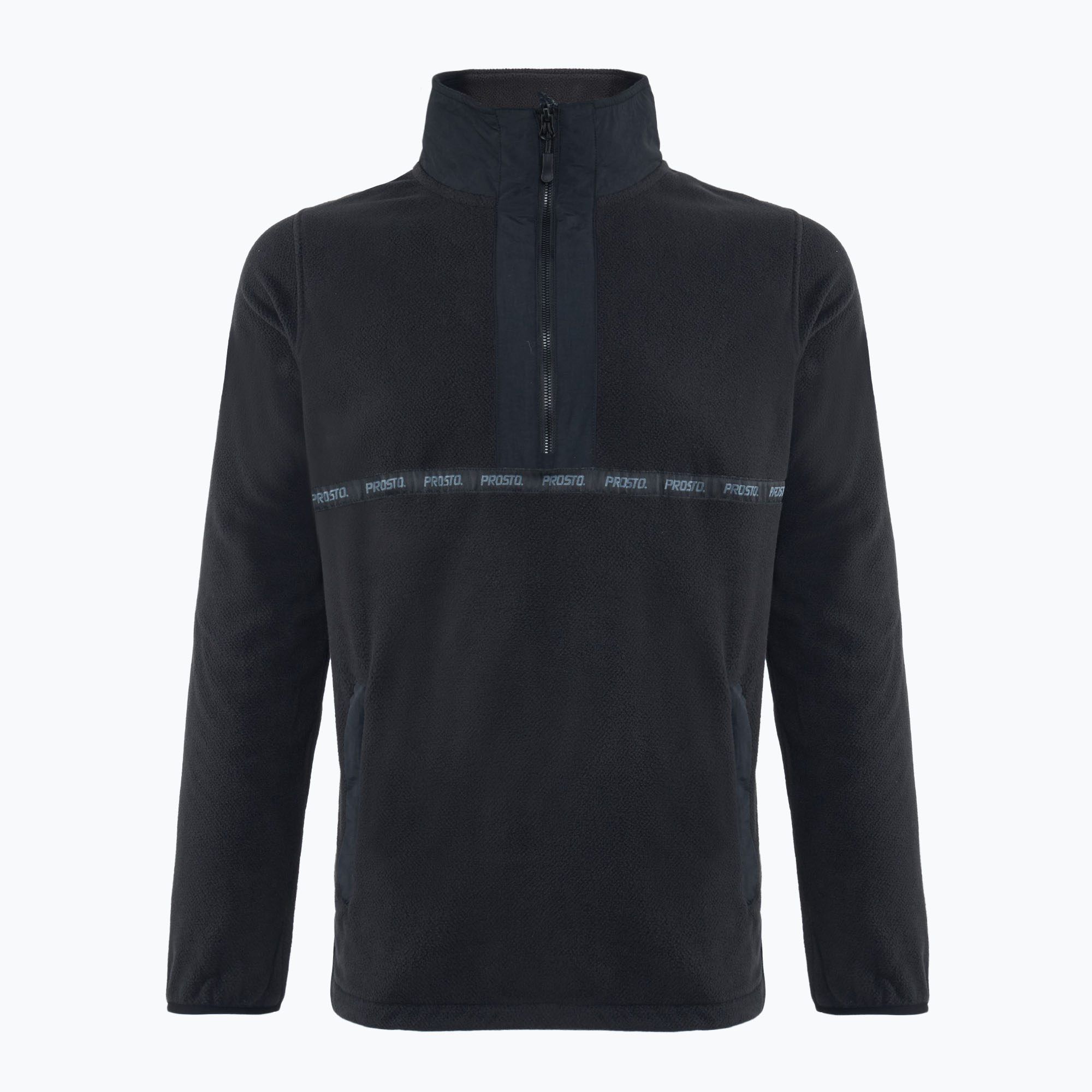 Bluza męska PROSTO Half Zip Fleece Nero black 