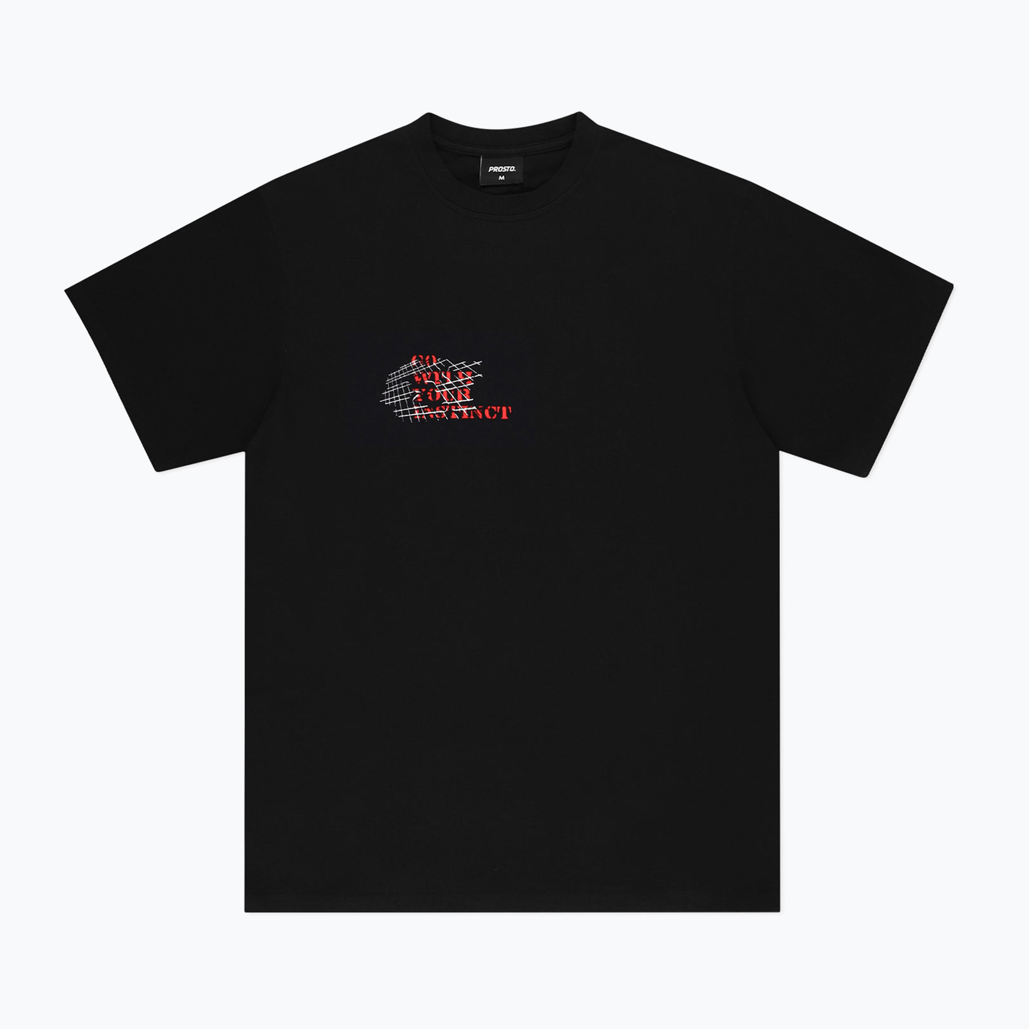 Maglietta PROSTO Instinct nera da uomo (L) (Instinct KL251MTEE1181L)