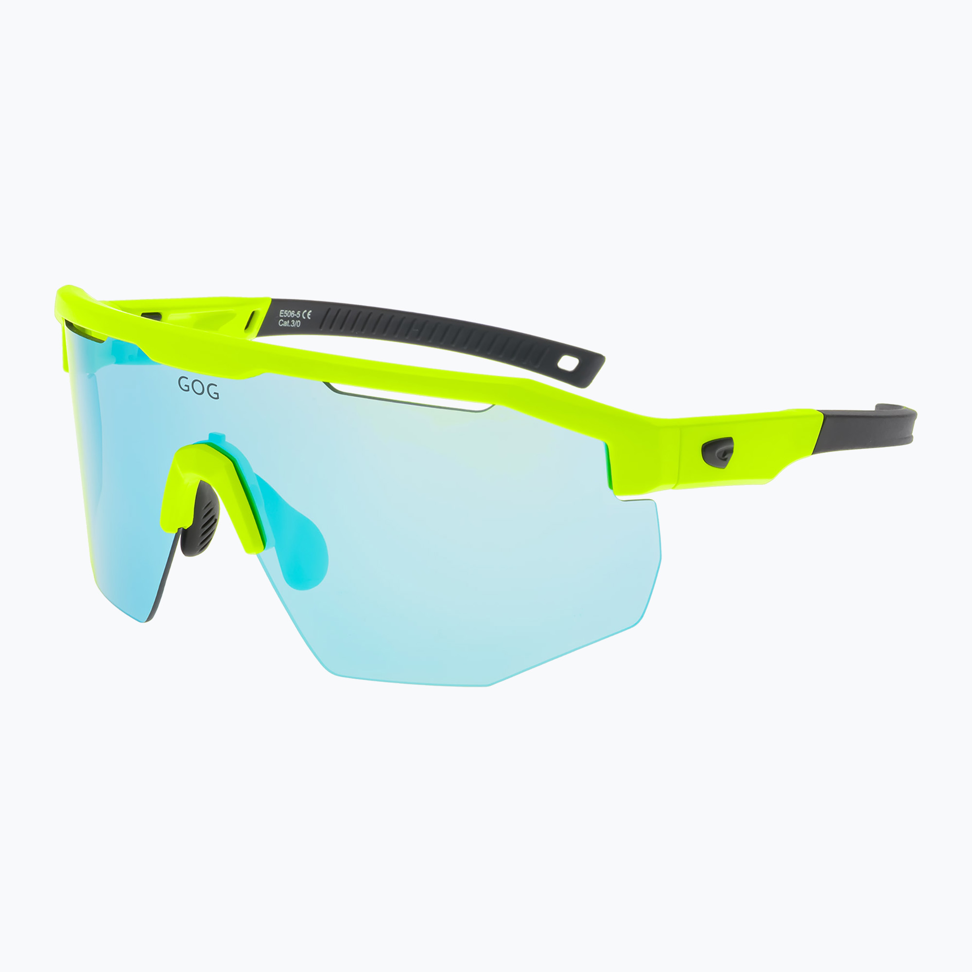 GOG Argo matt neon green/black/reflex white/blue sunglasses