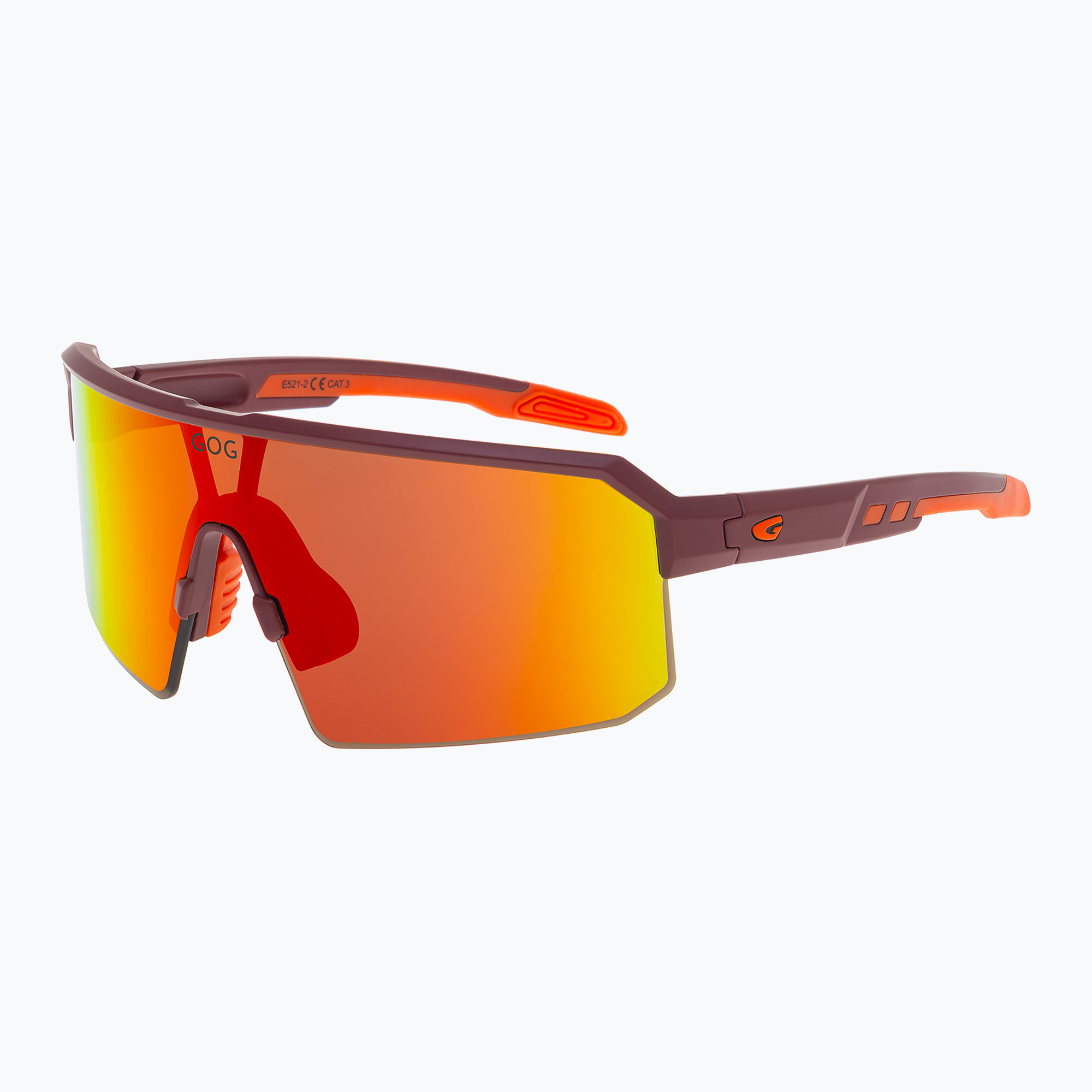 Ochelari de soare GOG Nanna matt burgundy/orange reflex black/red