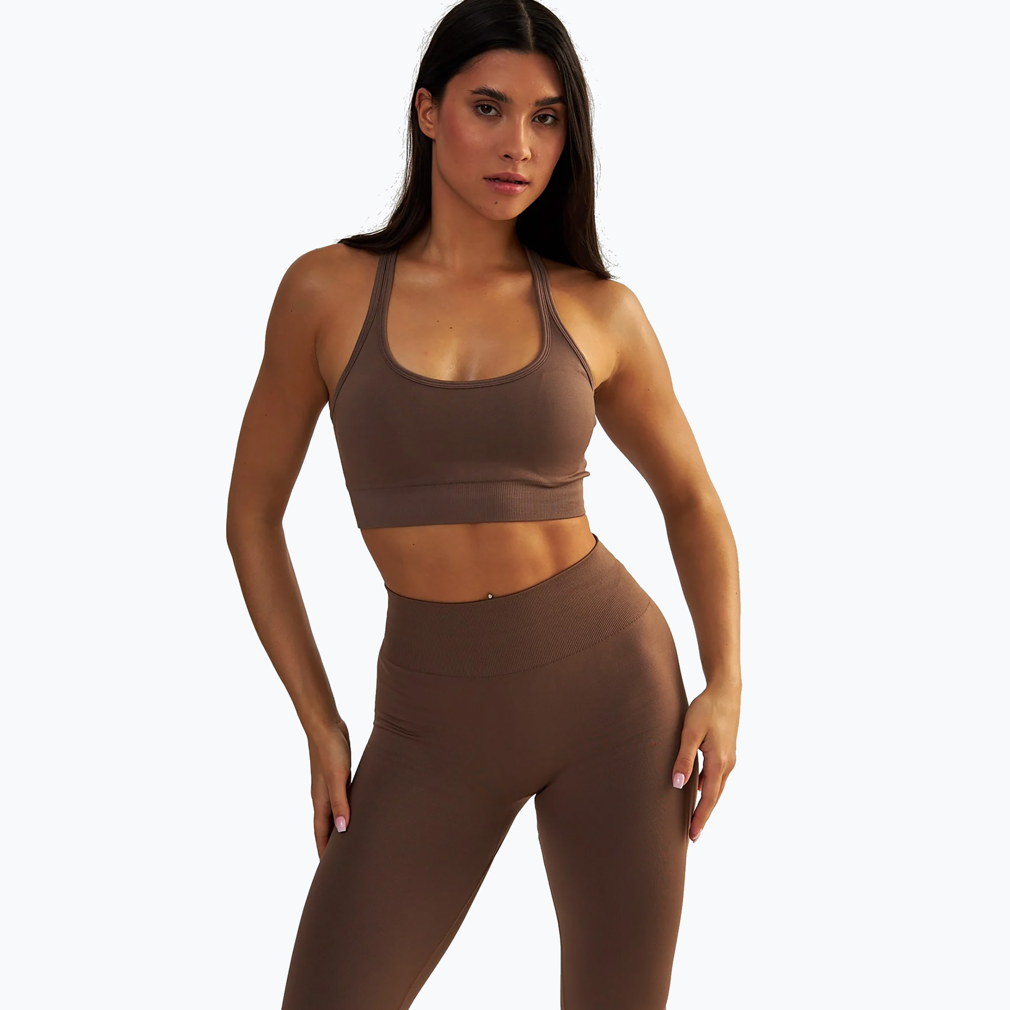 Biustonosz treningowy BeShaped Gym Queen brown 