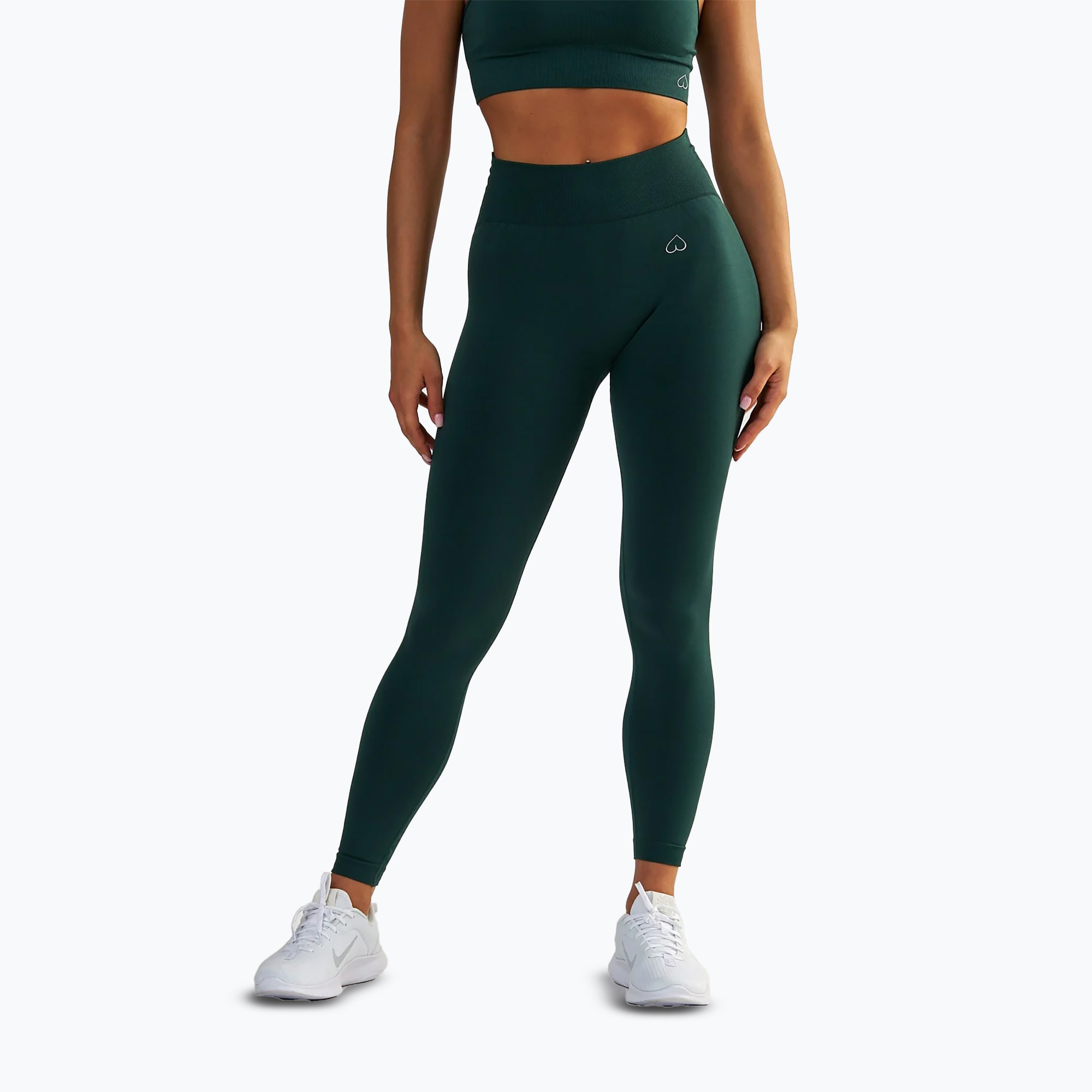 Legginsy treningowe damskie BeShaped Shape Up dark green 